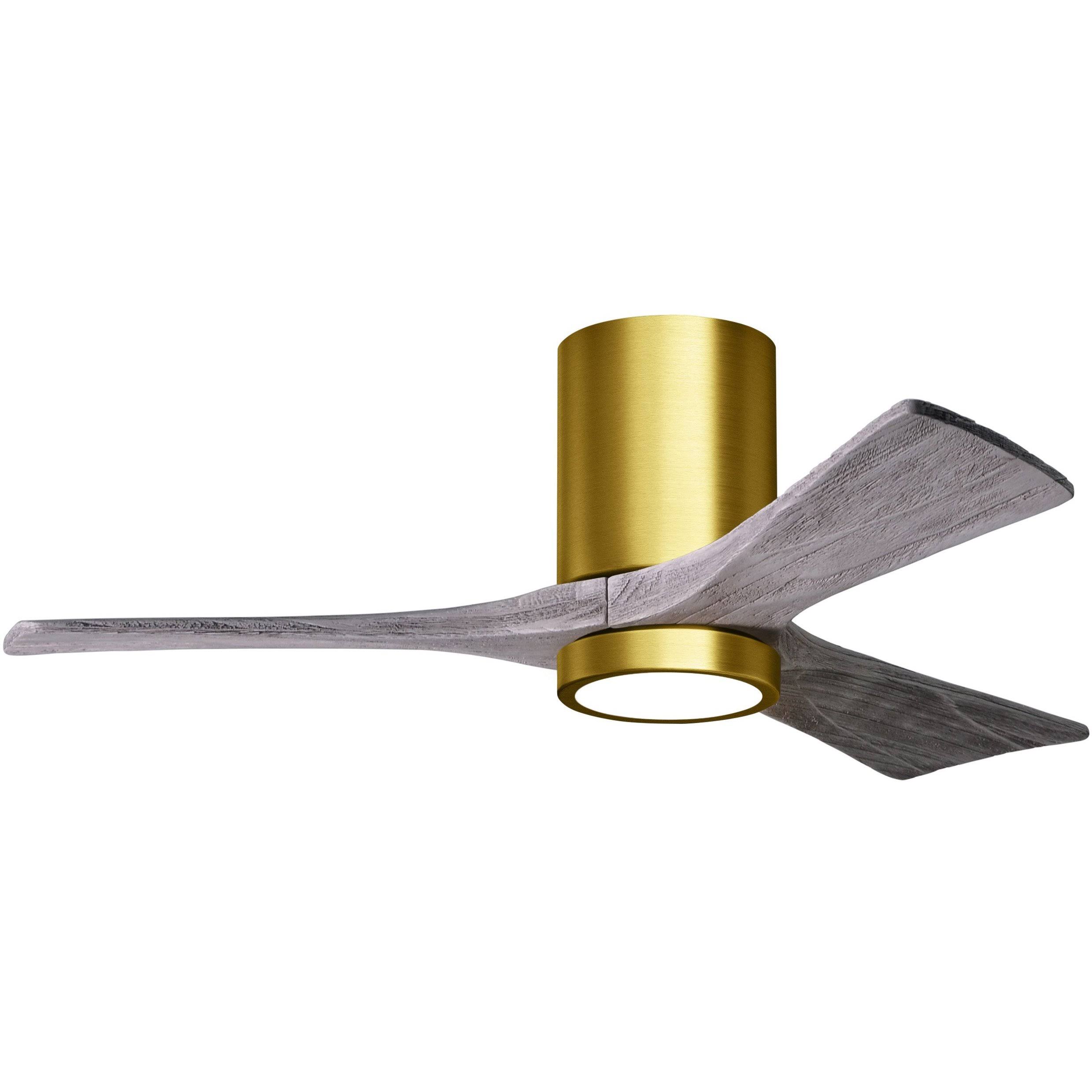 Irene Hugger Ceiling Fan with Light by Matthews Fan Company, Brushed Brass, IR3HLK-BRBR-BW-42