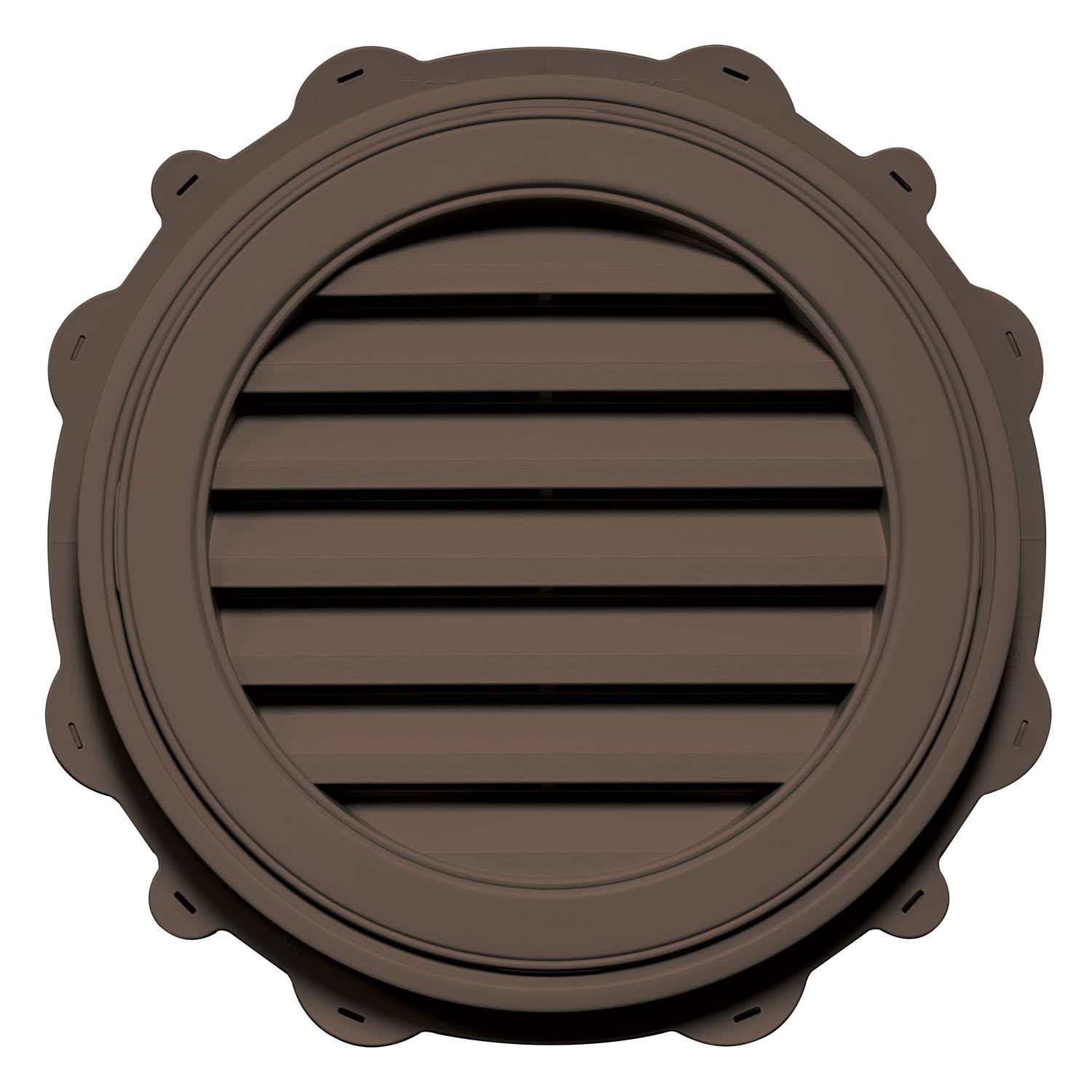 Mid America Round Vinyl Gable Vent - 22 inch - 297 English Saddle by BuyMBS.com