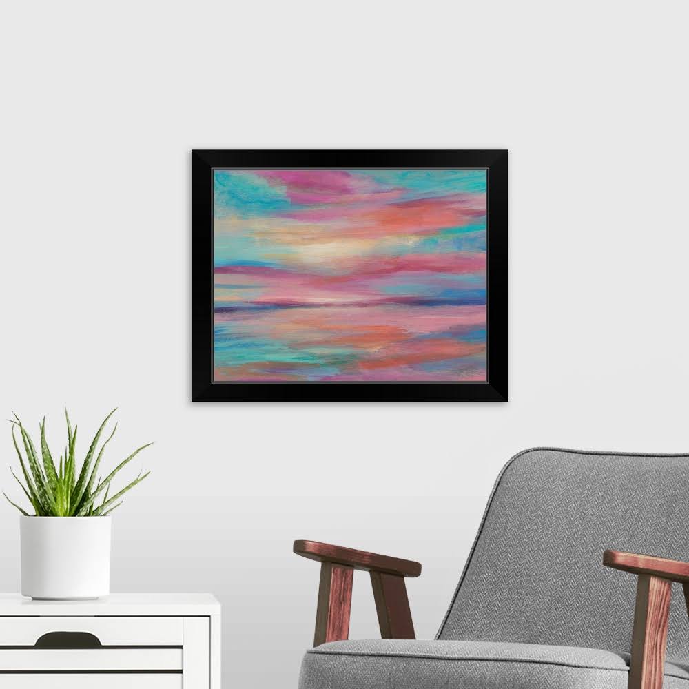 Sunset Light VI | Black Framed Wall Art | 20x16 | Great Big Canvas