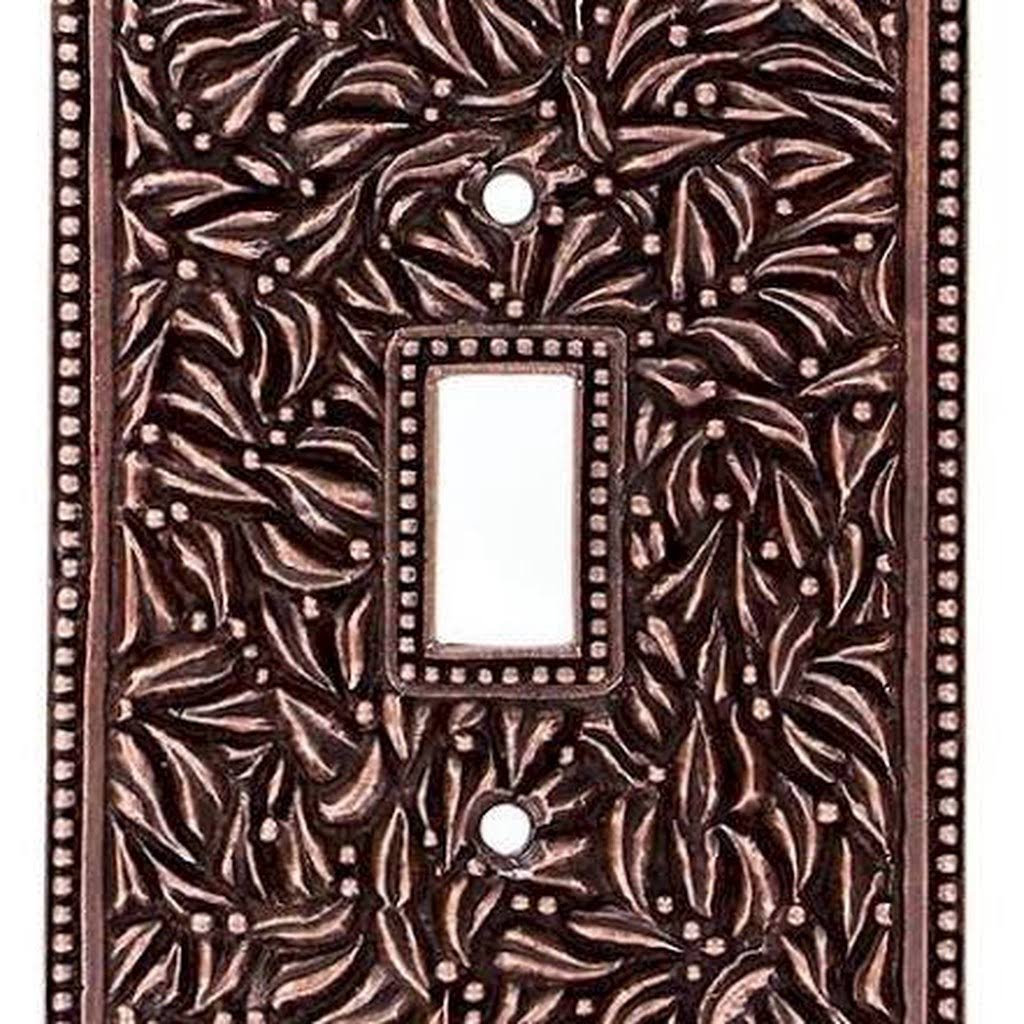 San Michele 1-Gang Toggle Light Switch Wall Plate Vicenza Designs Antique Copper Jumbo
