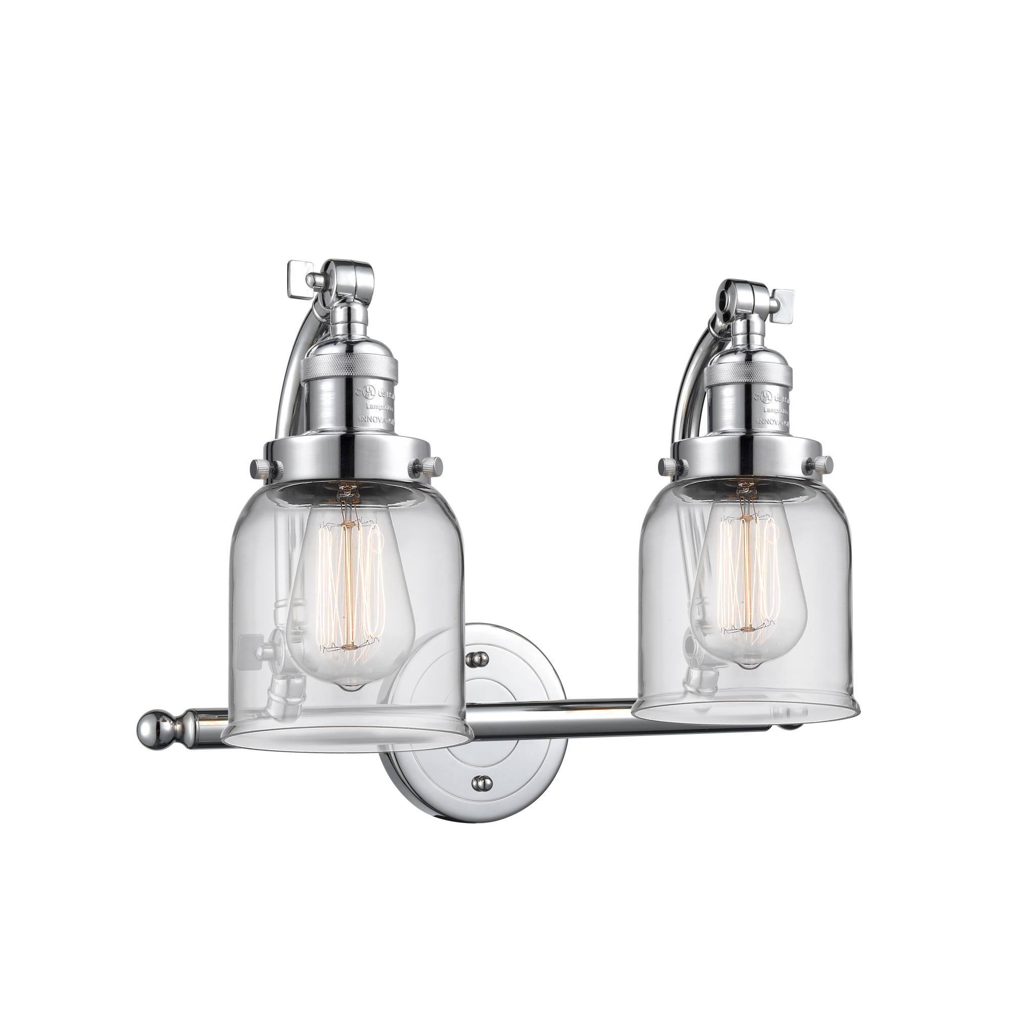 Innovations Lighting 515-2W-PC-G52 Small Bell - 18 inch 2 Light Bath