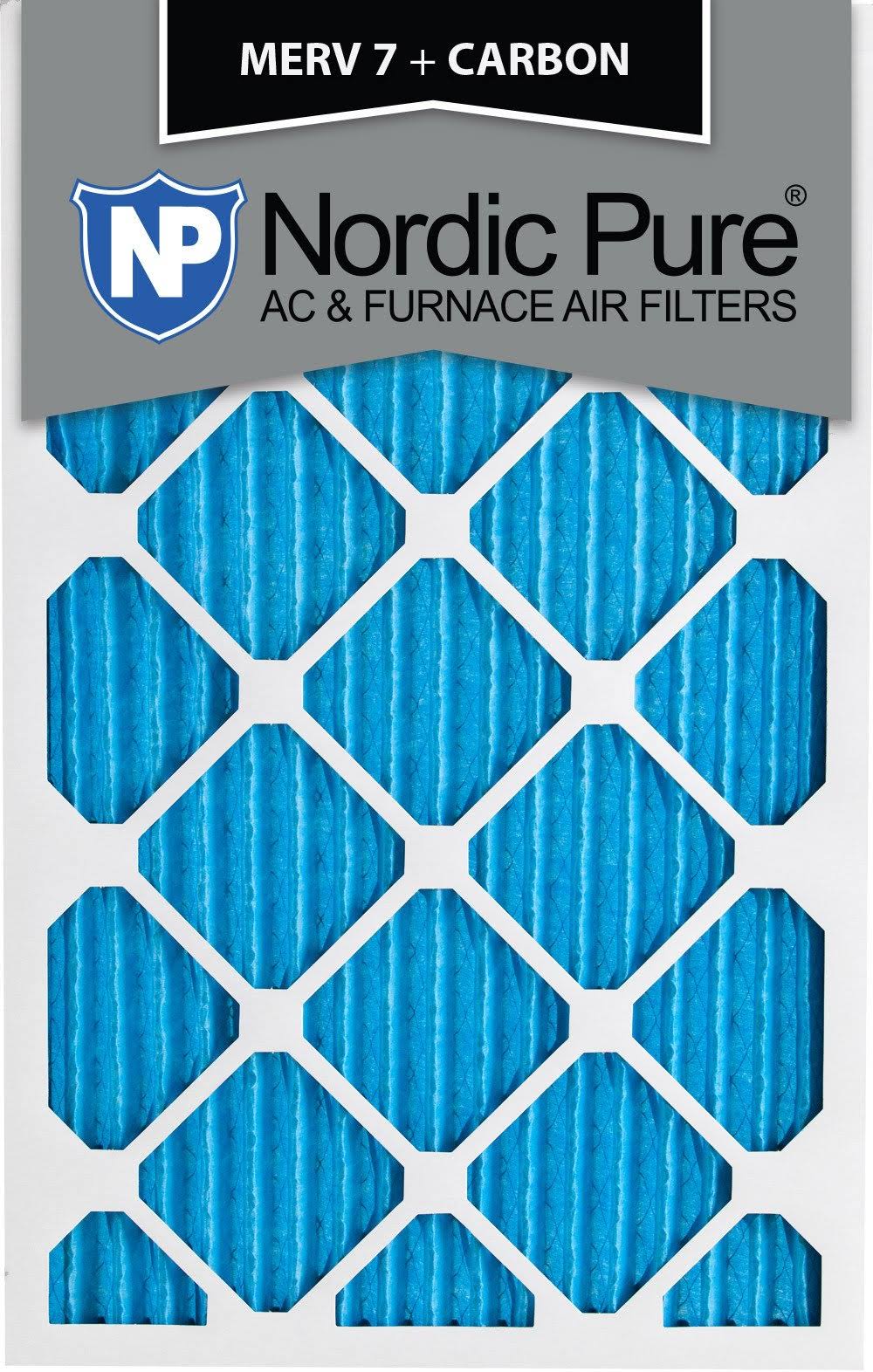 Nordic Pure 14x24x1 MERV 7 Plus Carbon AC Furnace Air Filters, Qty 12