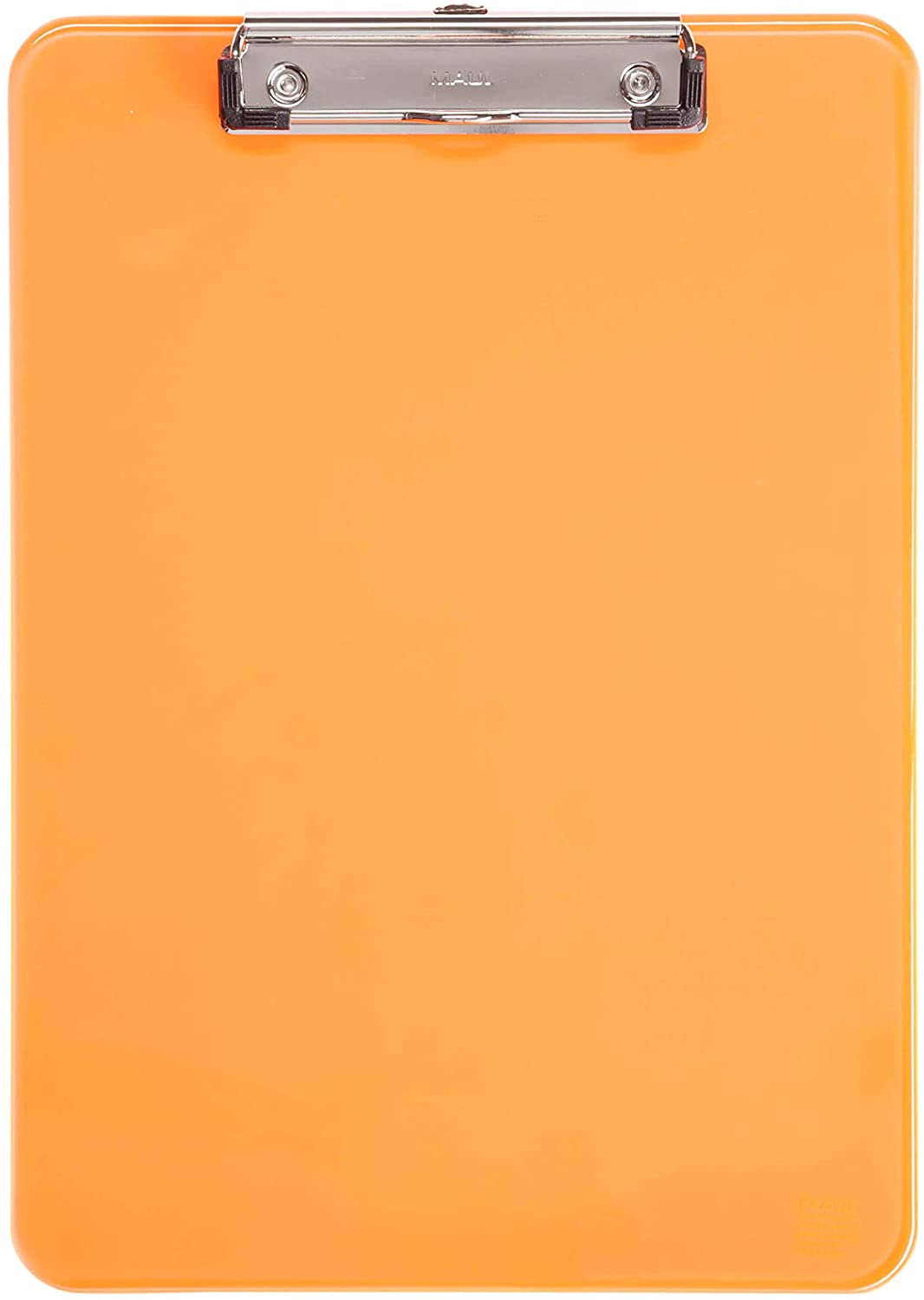 Maul Writing Board, Plastic, A4 Clipboard, Hanging Loop Orange
