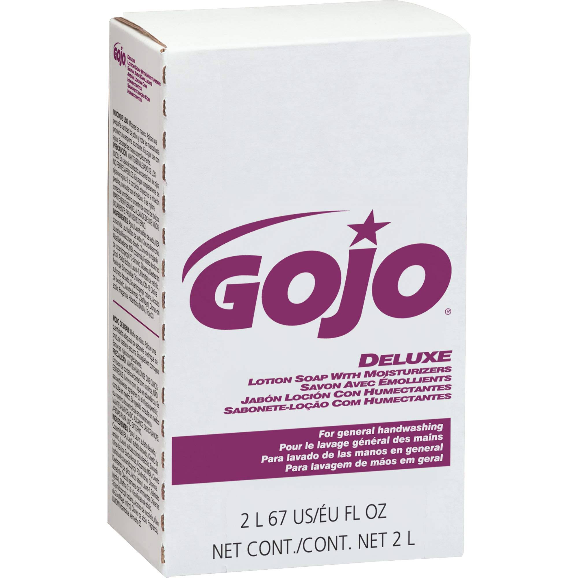 Gojo NXT Deluxe Lotion Soap W-moisturizers, Floral, Pink, 2000ml Refill, 4-carton
