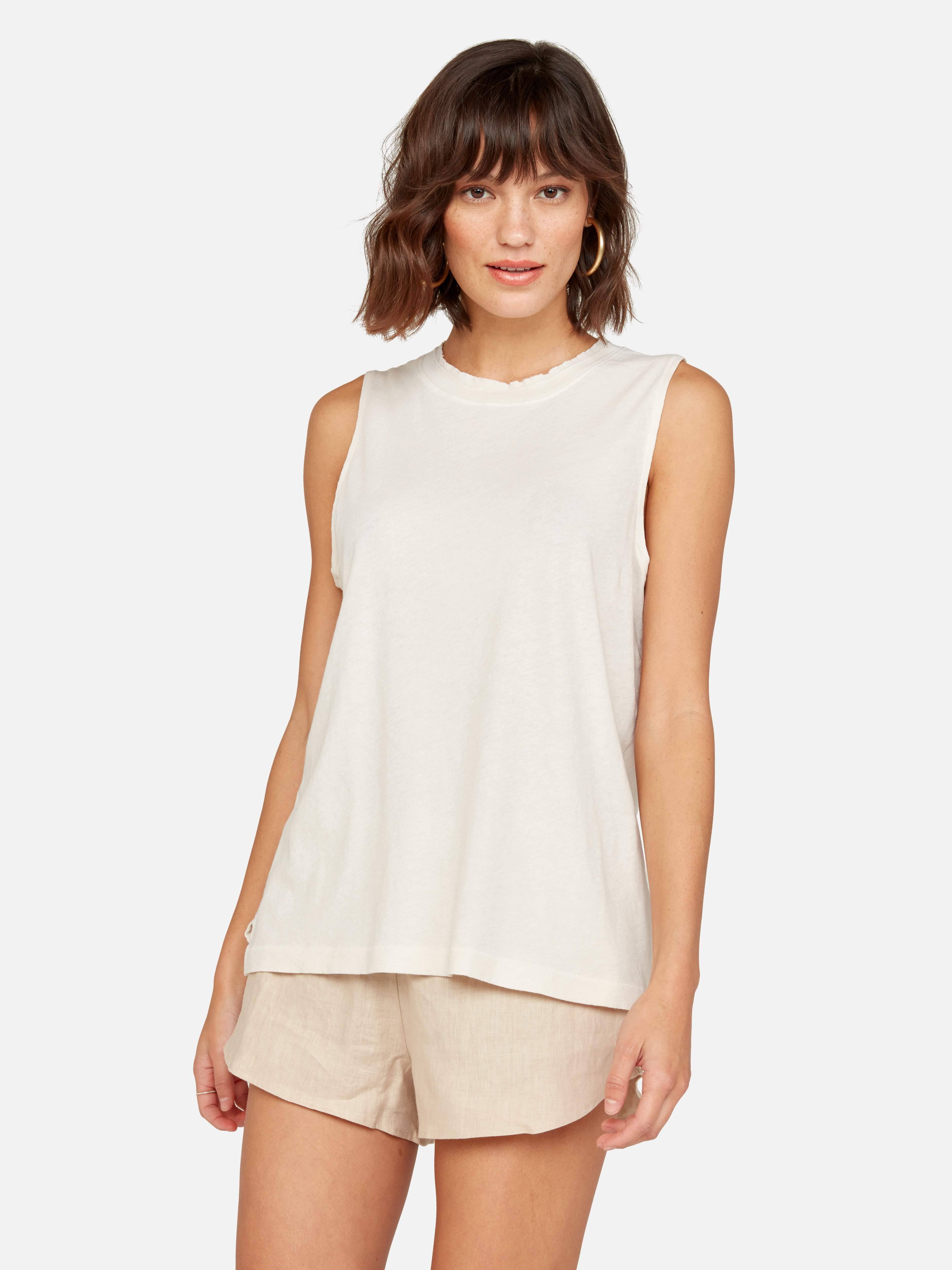 Organic Cotton Vintage Tank Bone / S