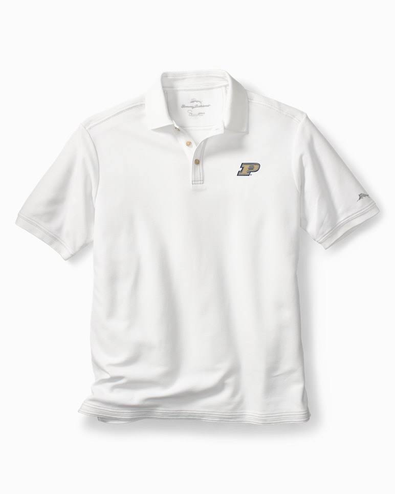 Tommy Bahama Men's Collegiate Emfielder Polo - Purdue - Size L