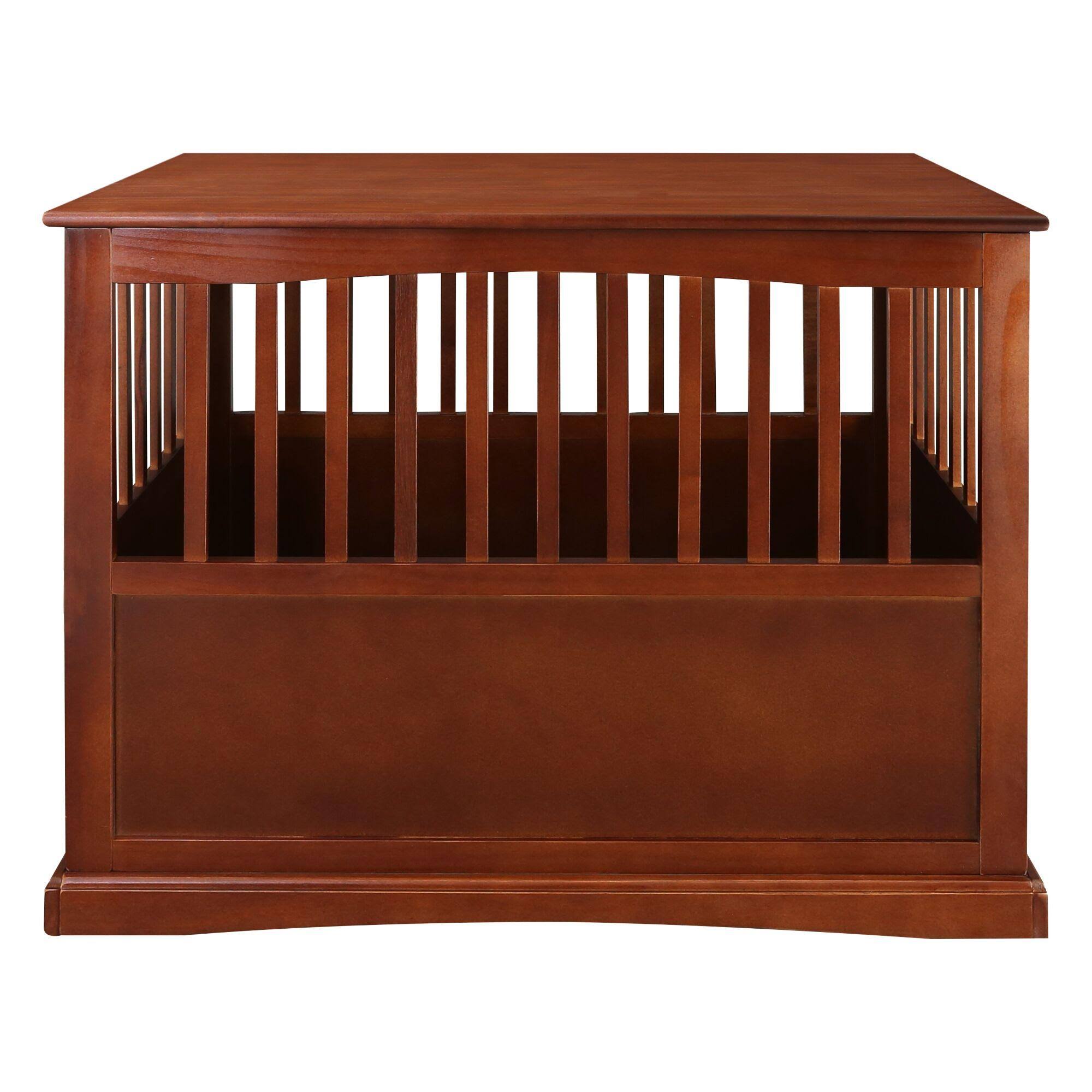 Casual Home Pet Crate End Table - Walnut