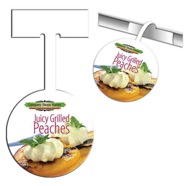 Lion Circle Corp White Matte Shelf Talker Tag. STS-1