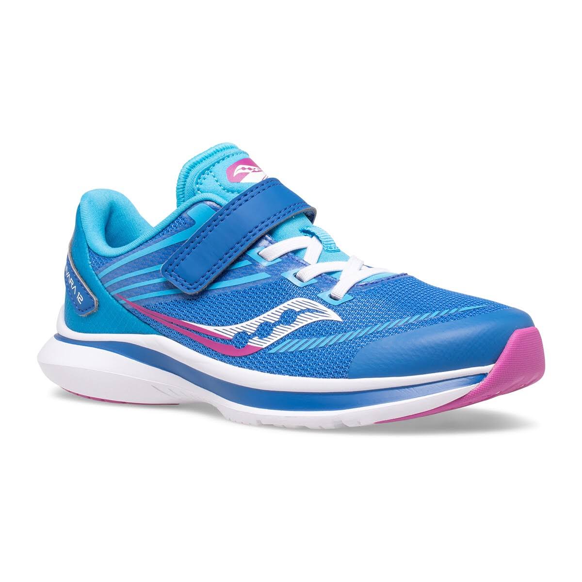 Saucony Kinvara 12 A/C Sneaker Blue/Pink, Size 1.5 W Girls Shoes