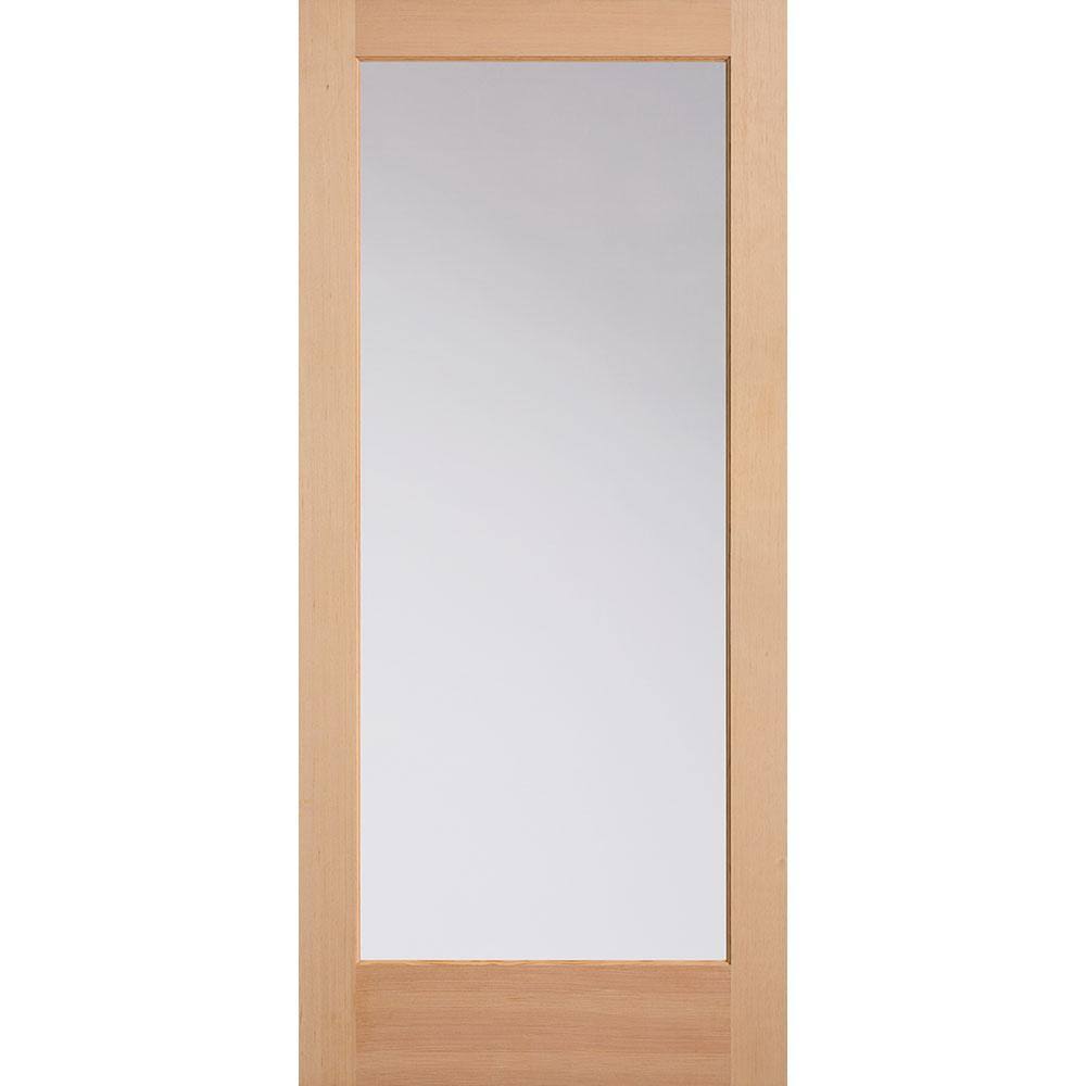 Masonite 36 in. x 80 in. Full Lite Unfinished Fir Front Exterior Door Slab
