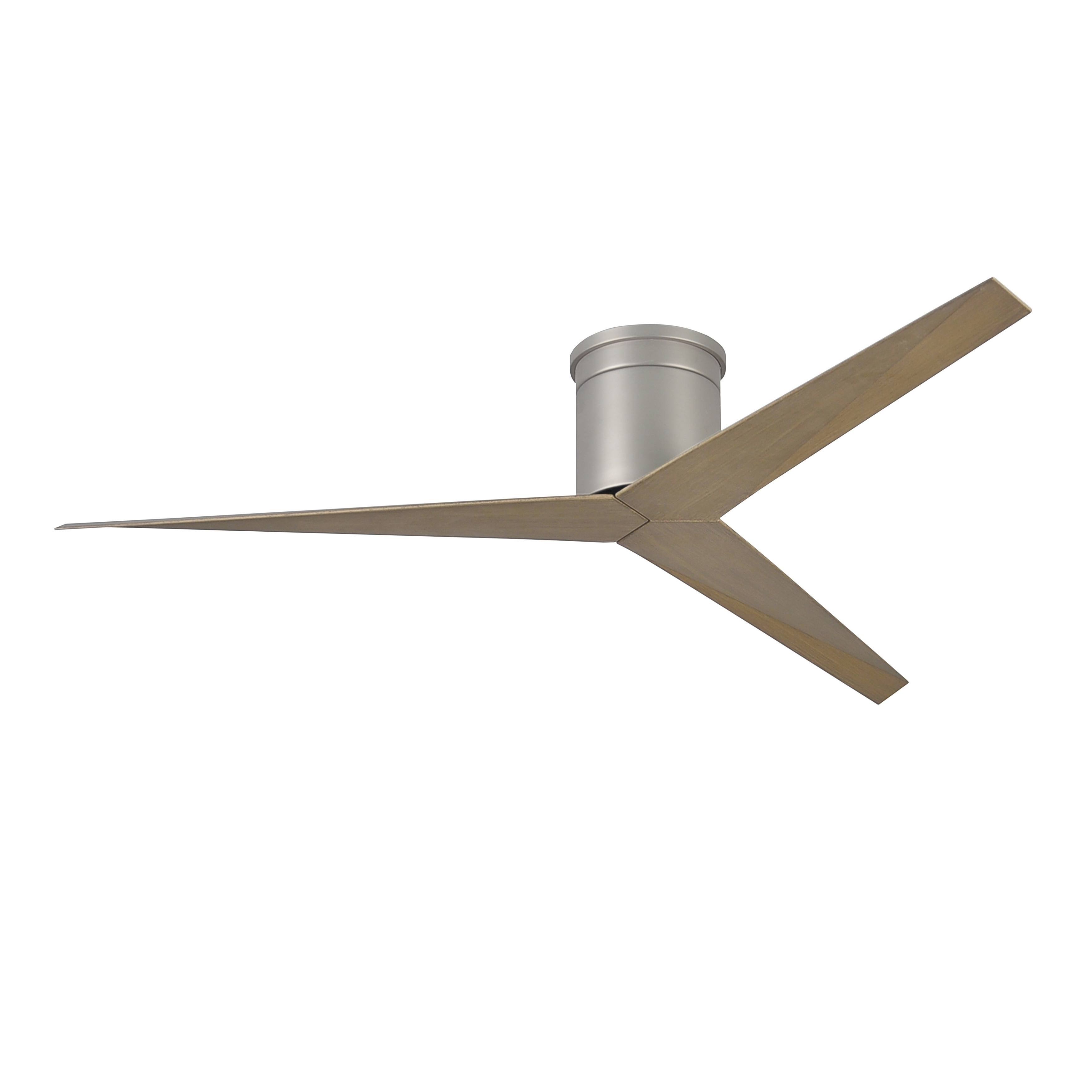 Eliza Hugger Ceiling Fan by Matthews Fan Company, Brushed Nickel, EKH-BN-GA