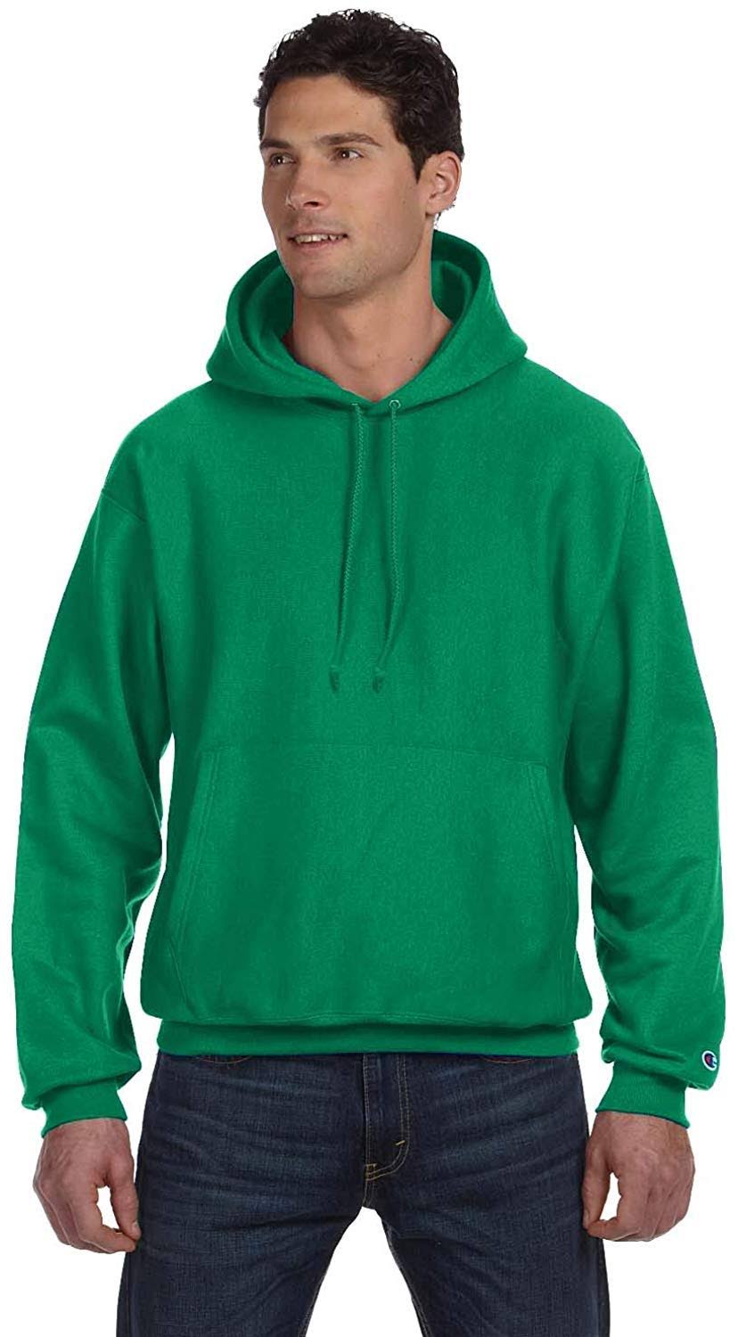 Champion S101 REVERSE Weave Hooded Sweatshirt - Kelly Green L