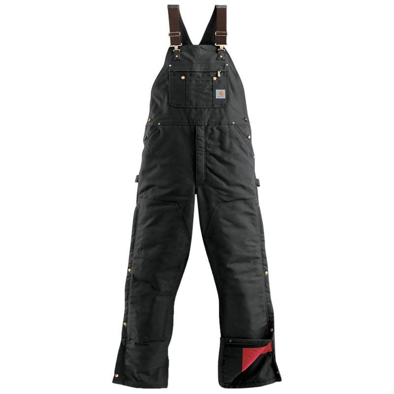 Carhartt Men's Duck Thigh-Zip Quilt-Lined Bib Overall | Factory 2nds