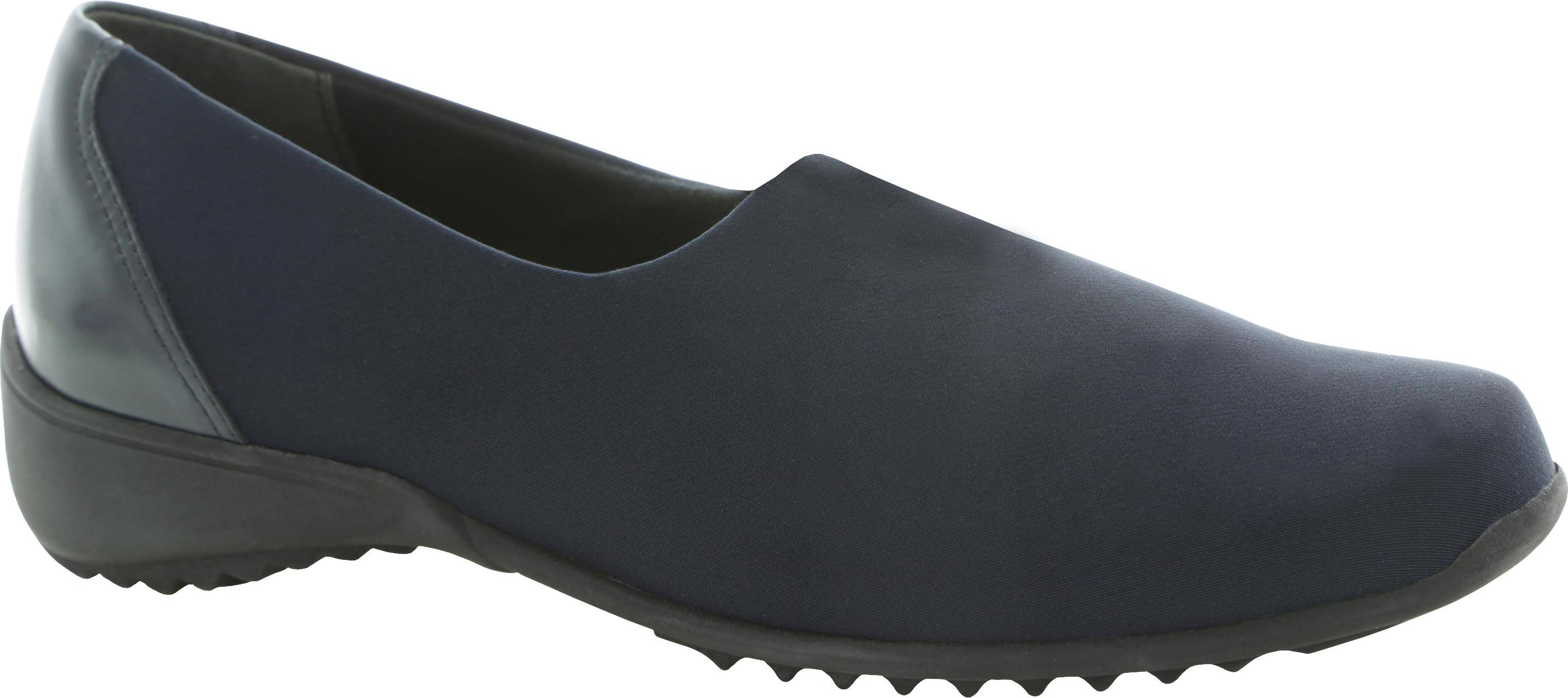 Munro Traveler (Navy Stretch Fabric) Women's Slip on Shoes