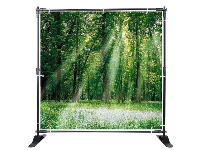 WinSpin 8& Step and Repeat Display Backdrop Banner Stand Adjustable Telescopic Trade Show Wall Exhibitor