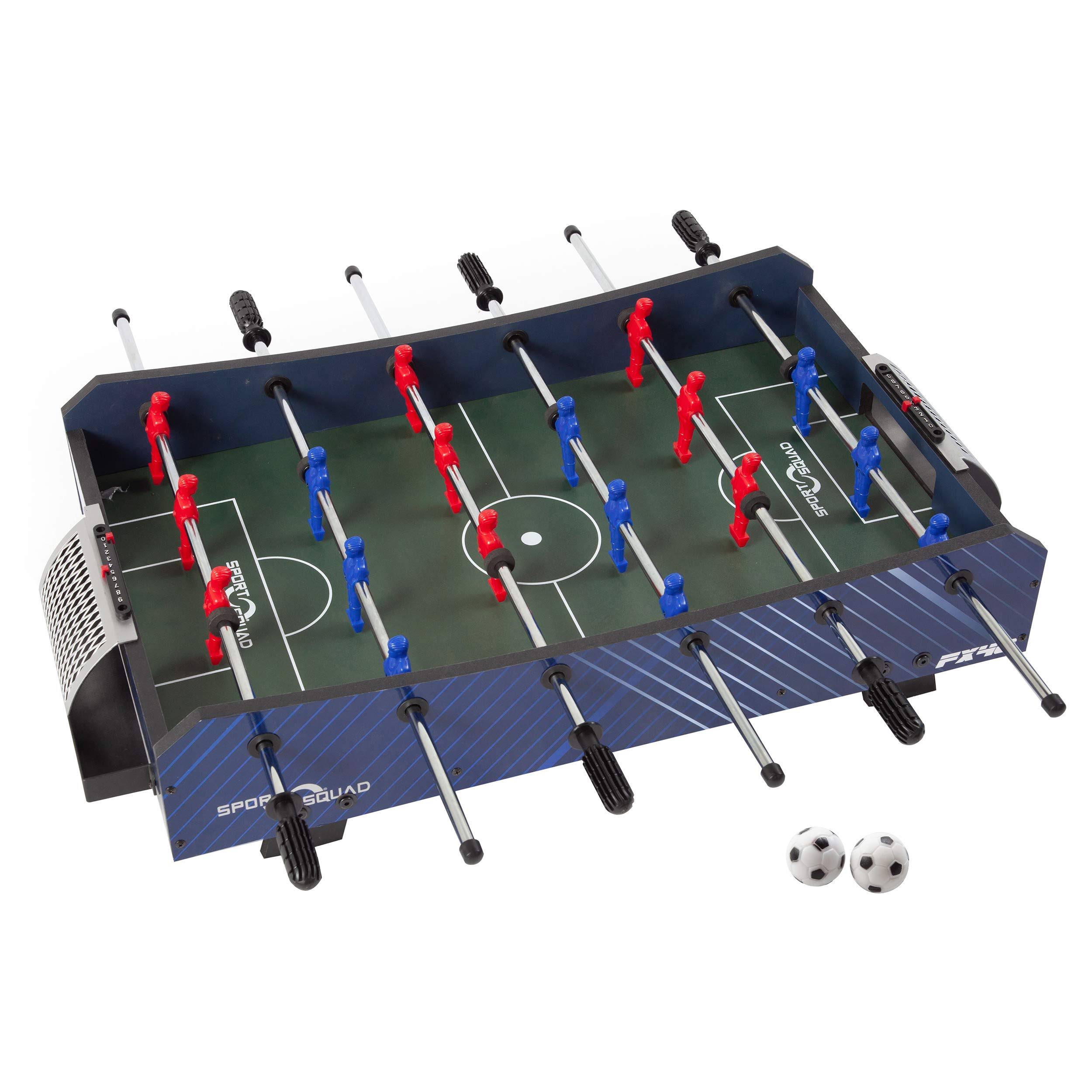 Sport Squad FX40 40-Inch Compact Mini Tabletop Foosball Table with 2 Soccer