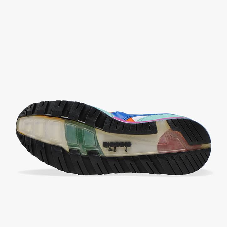 Diadora N9002 Trainers Blue Orange Lilac - 45