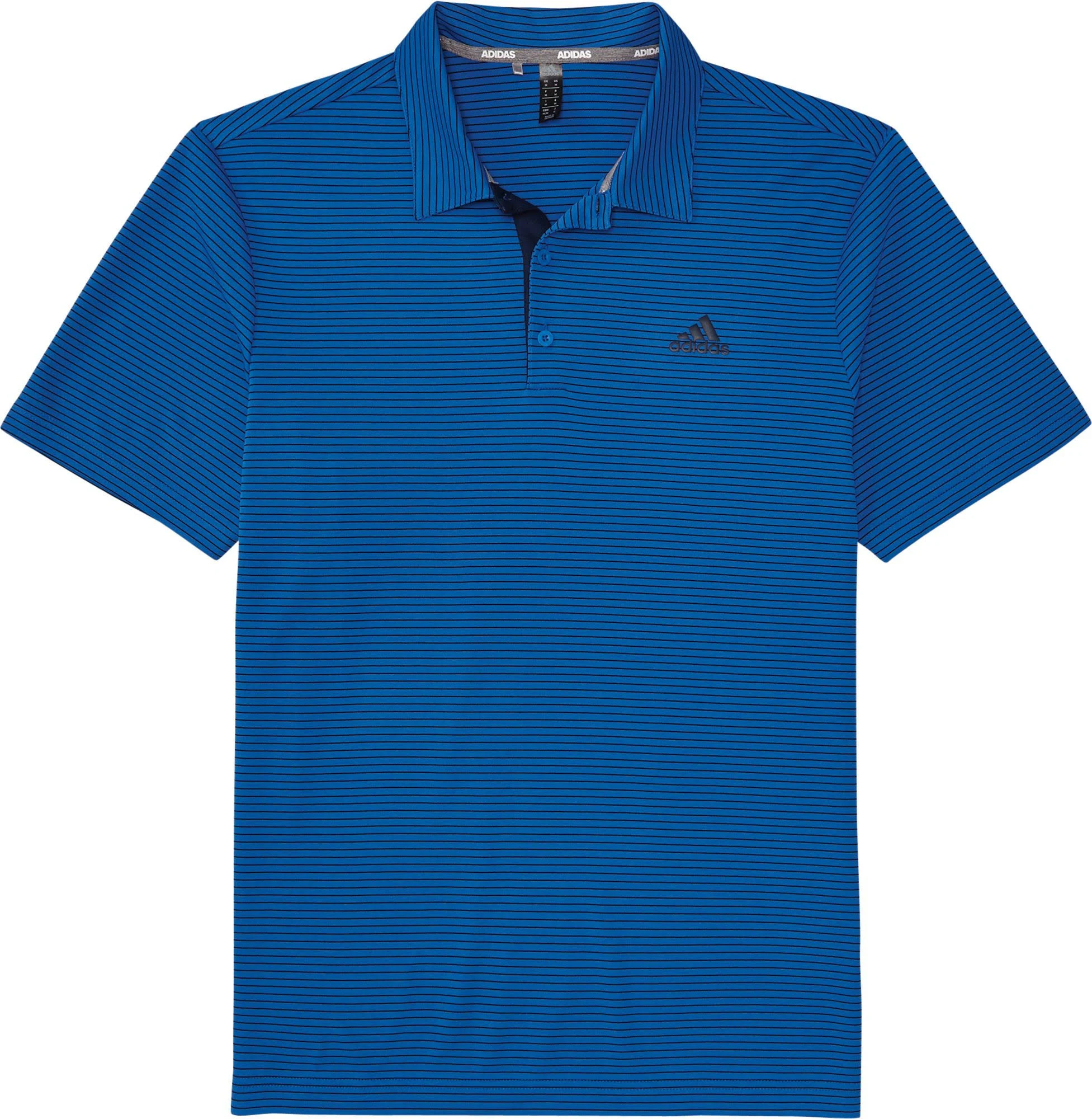 Adidas Men's Heather Colorblock Golf Polo White/Royal M