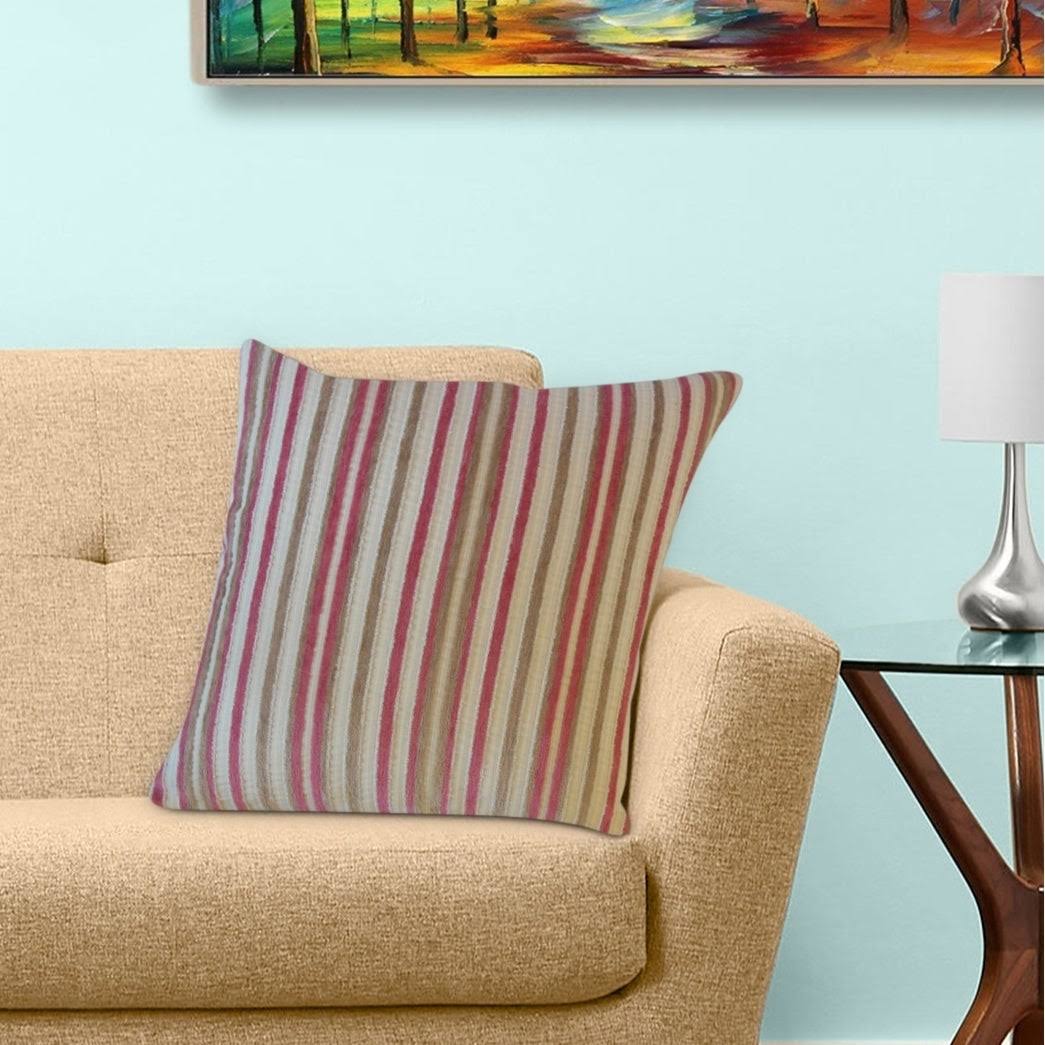 The Pillow Collection Gauthier Striped Decorative Throw Pillow Yellow Euro Square