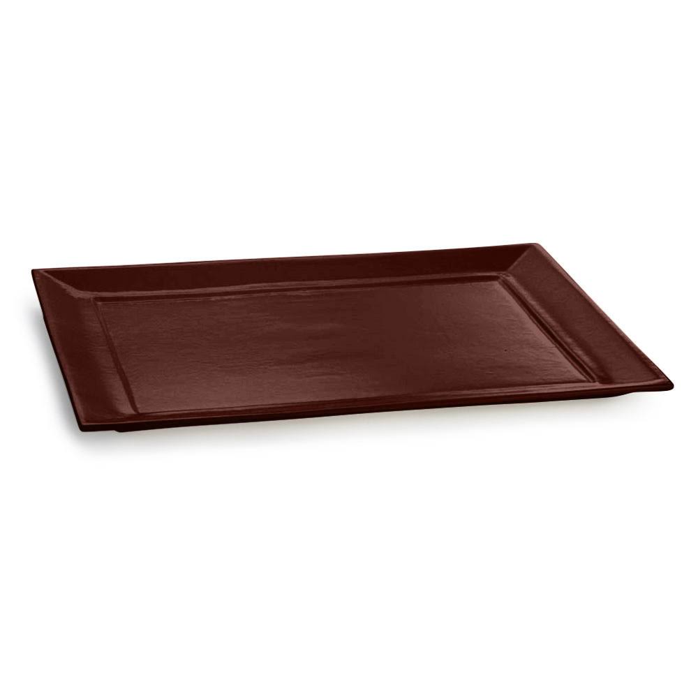 Tablecraft CW3620BR Brown 14.625x22 x 17.875x22 Cast Aluminum Rectangular Platter
