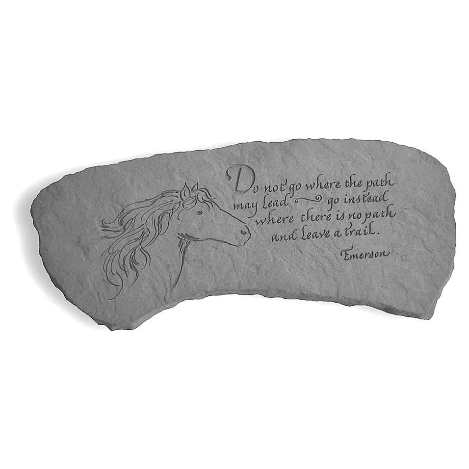 Do Not Go Where The Path May Lead Garden Bench, Horse Design