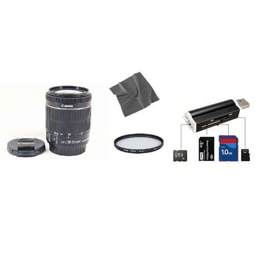 Canon EF-S 18-55mm f/3.5-5.6 Is STM Lens Mfr #8114B002 USA Seller + Card Reader