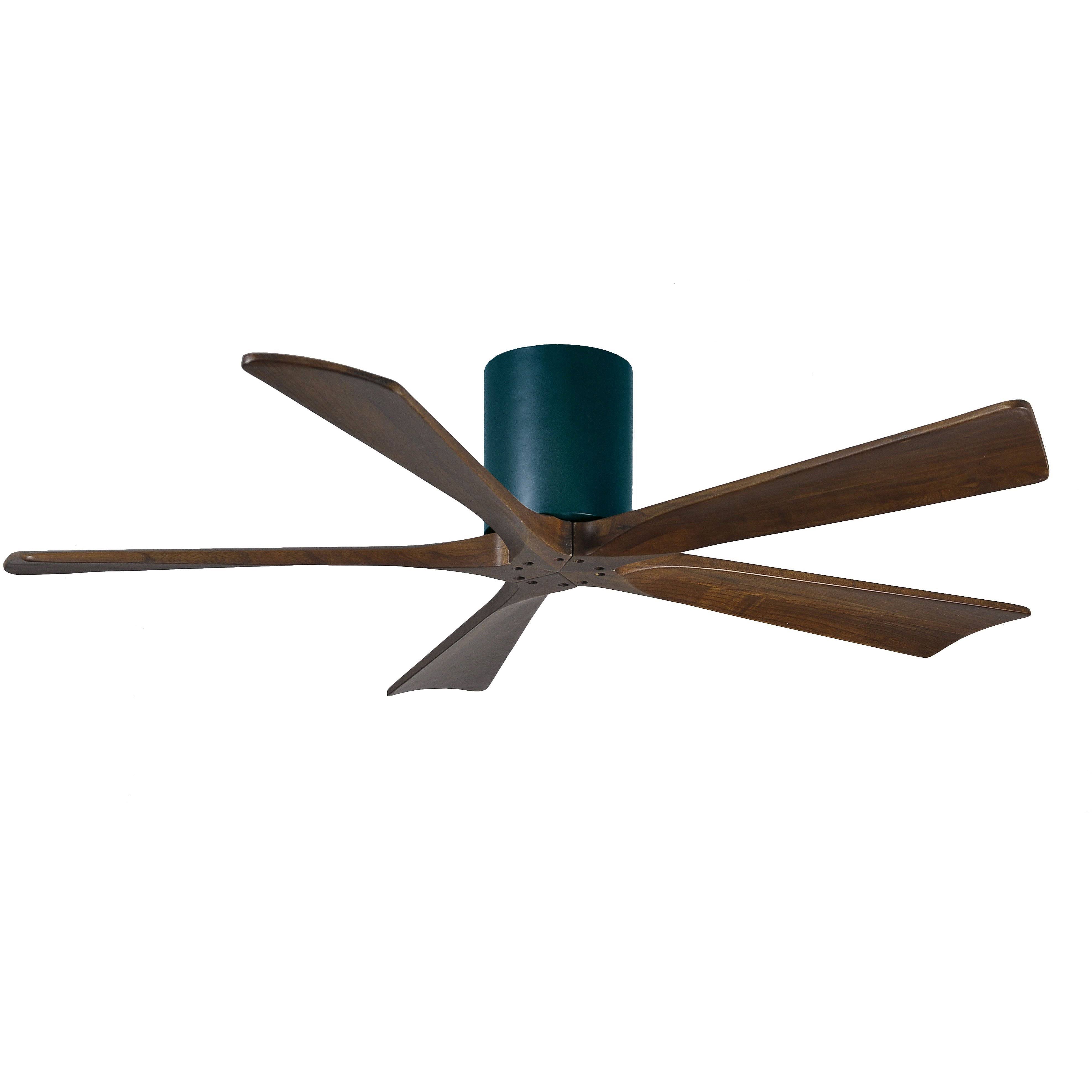 Matthews Fan Company IR5H Irene-5H 42-in 5 Blade Hugger Paddle Ceiling Fan, Matte Black