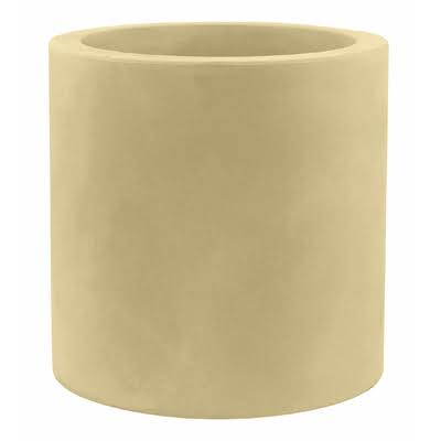 Cilindro Resin Pot Planter Vondom Beige 24x22 H x 23.5x22 W x 23.5x22 D