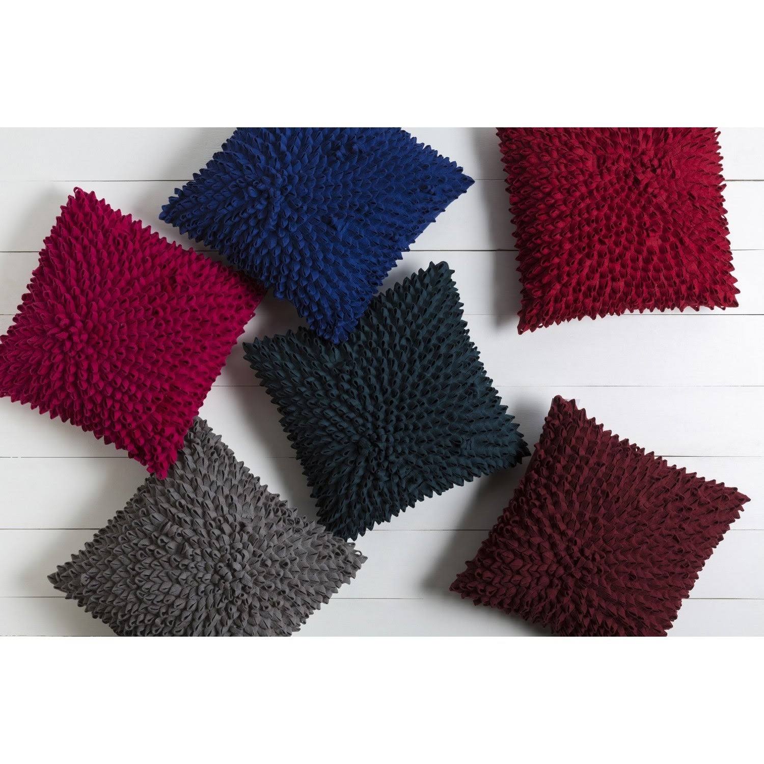 Decorative Eurn 22-inch Poly or Down Filled Pillow Charcoal Grey Down