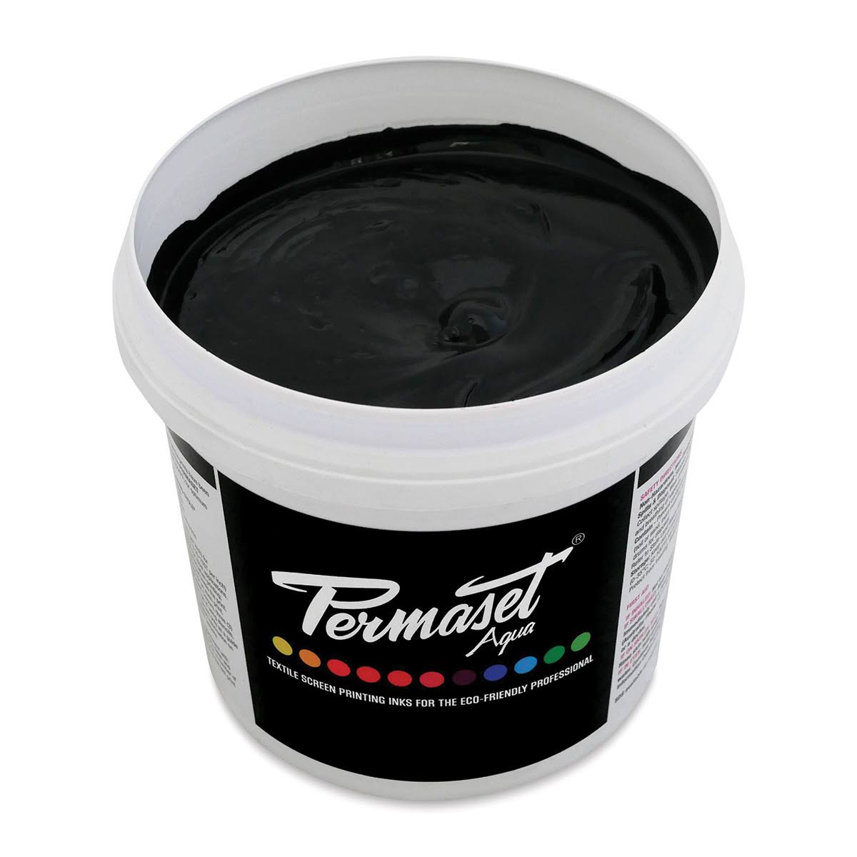 Permaset Aqua Supercover 1 Litre Fabric Printing Ink - Black