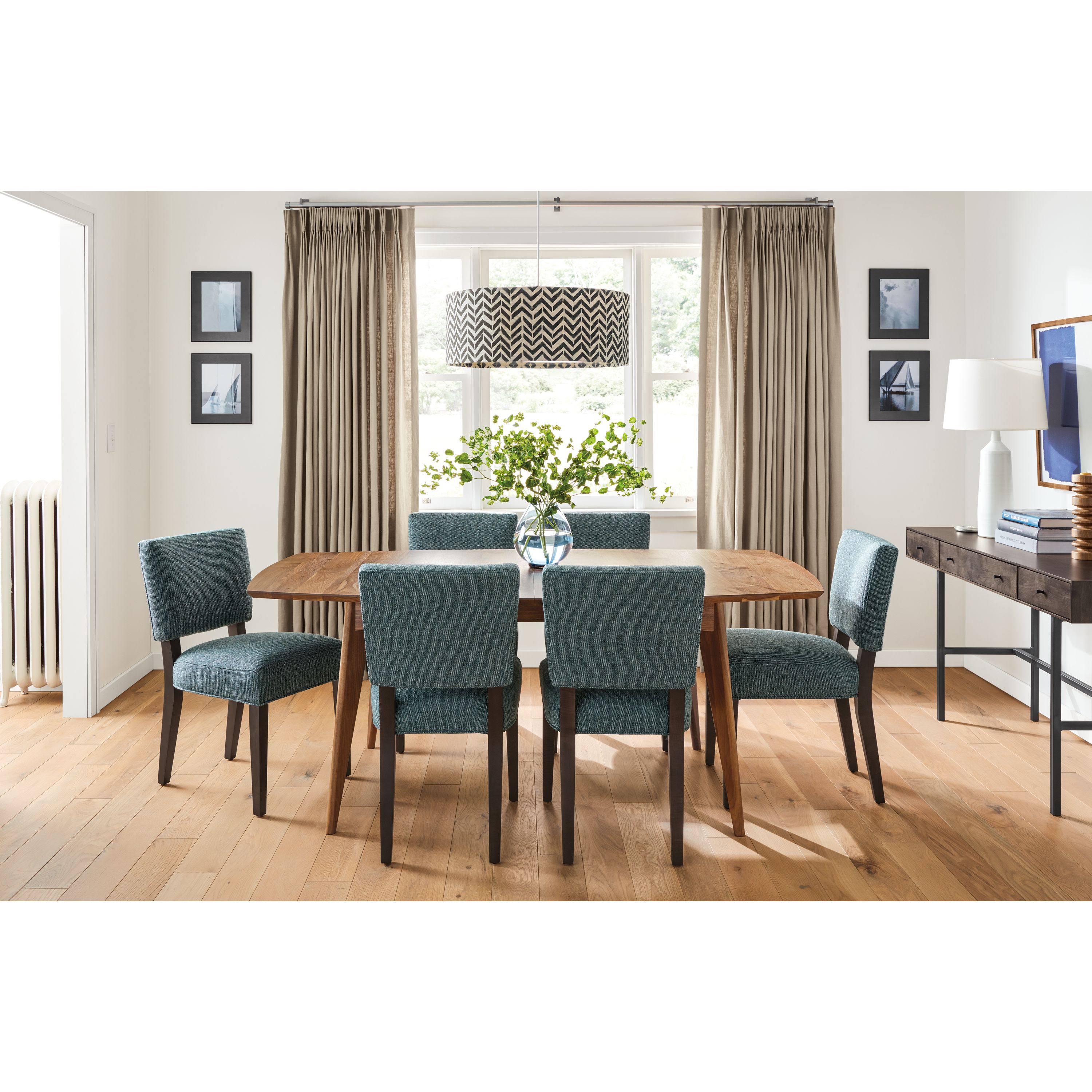 Room u0026 Board | Modern Georgia Side Chair in Conley Graphite w/ Charcoal Legs Grey - Performance Fabric