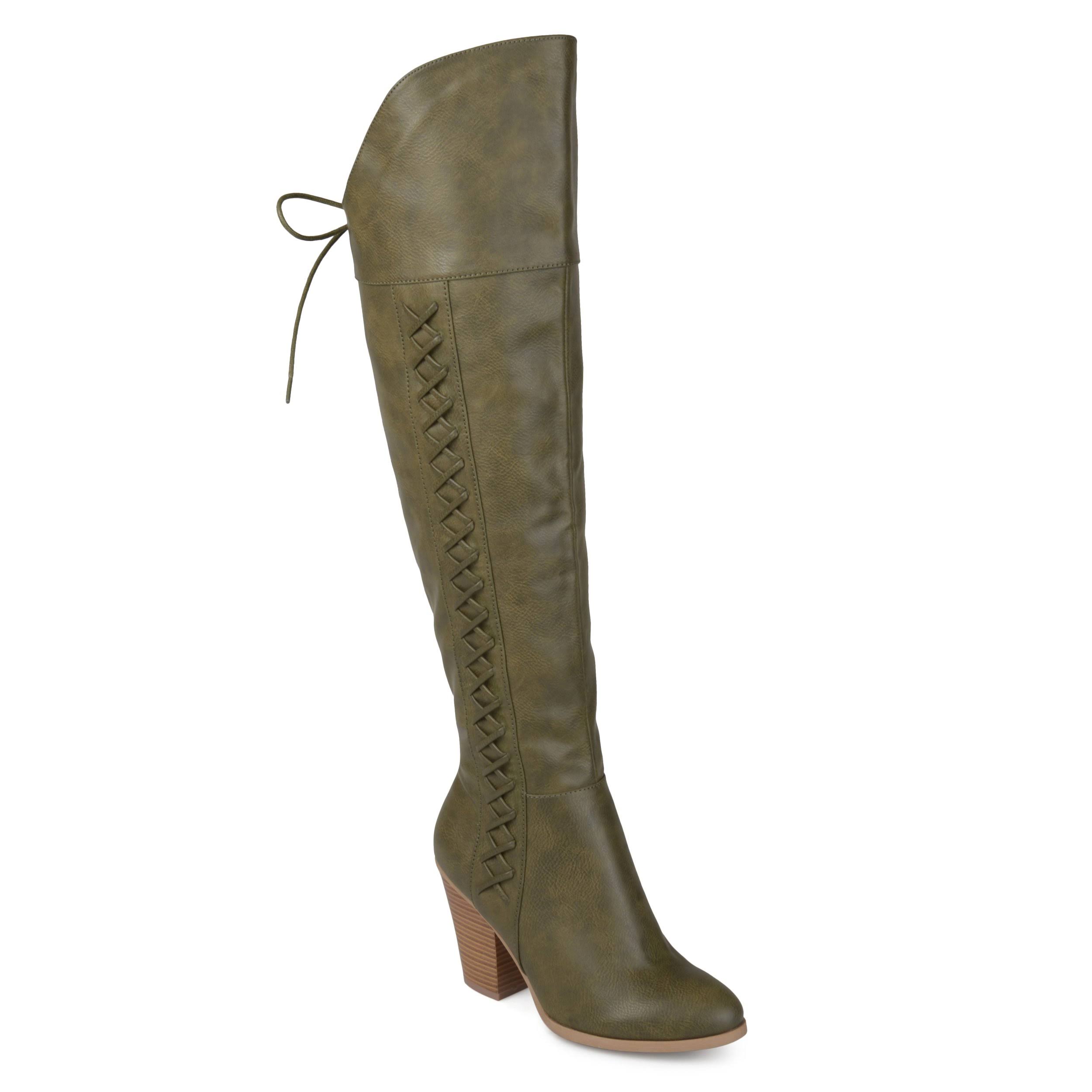 Women's Journee Collection Spritz-P Over The Knee Boot, Size: 11, Green