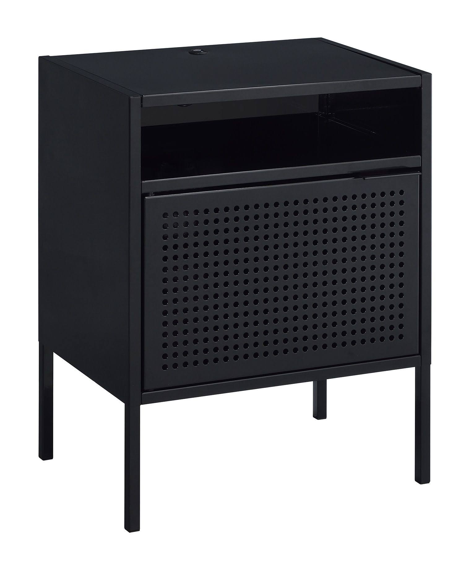 Picket House Furnishings Gemma Nightstand with USB Port (Black)