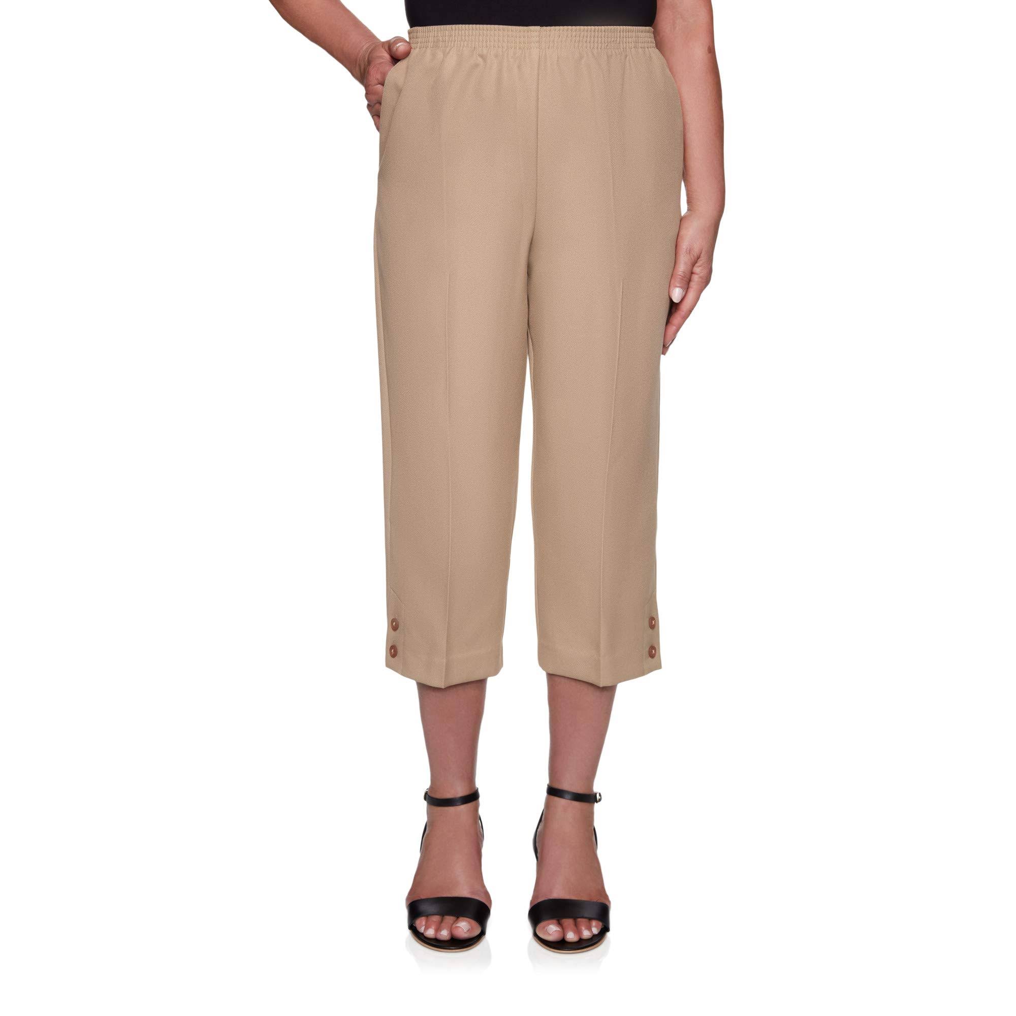 Alfred Dunner Women's Plus Capris, Tan 24W