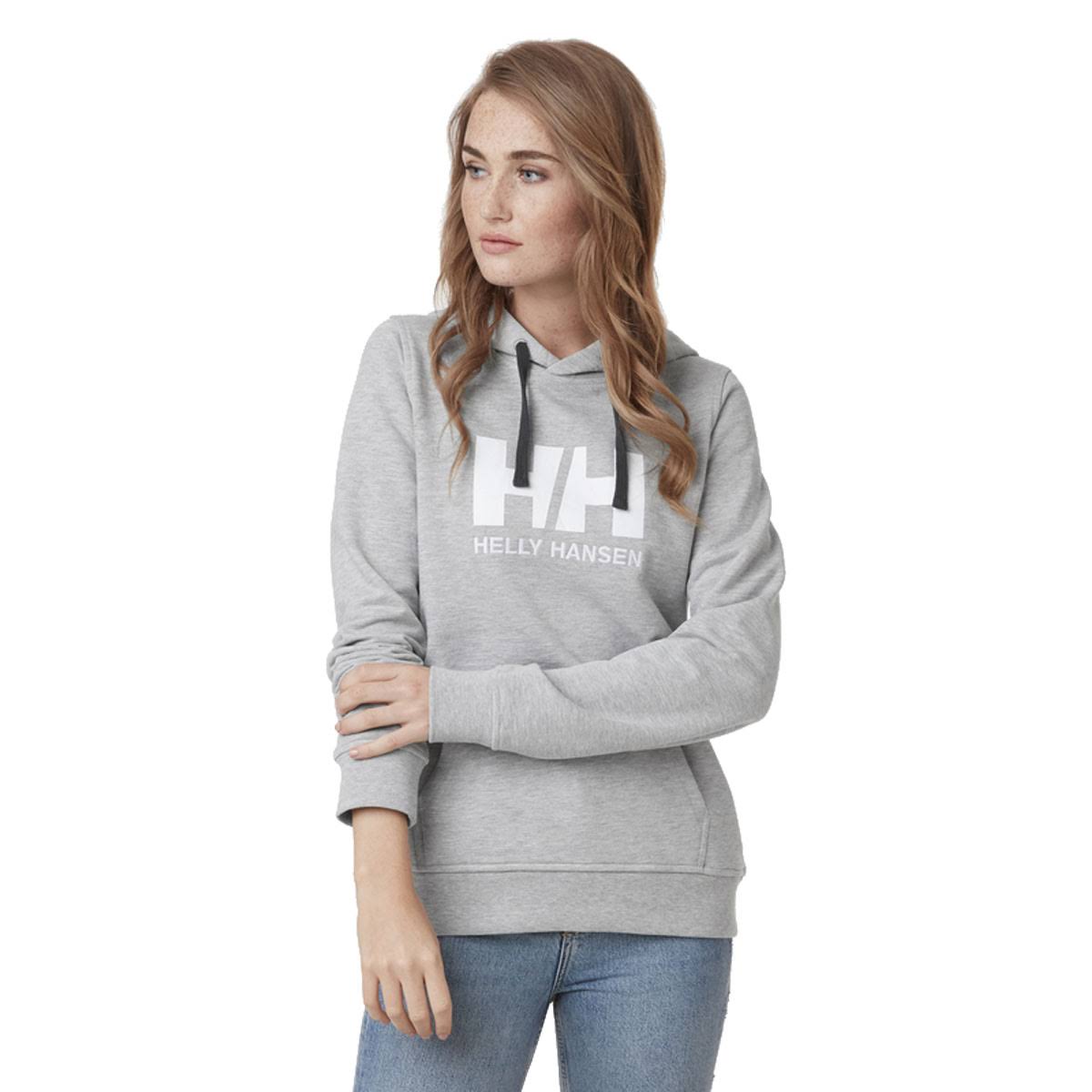 Helly Hansen Women's HH Logo Cotton French Terry Hoodie Grey L