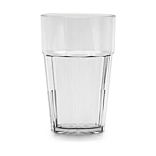 10 oz, Diamond Tumbler, Polycarbonate, Clear,,Pack of 6, 4 Packs