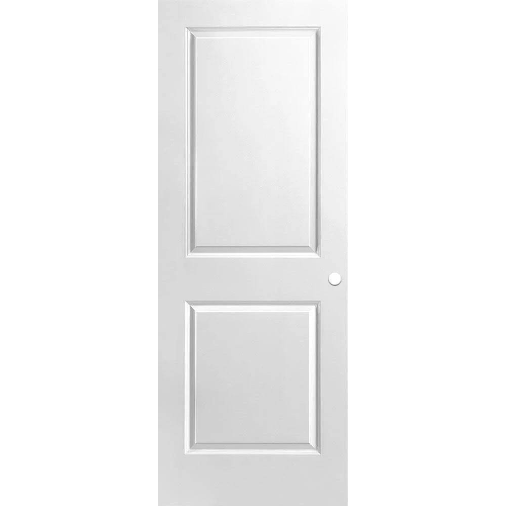Masonite 30 in. x 80 in. Primed 2-Panel Square Hollow Core Composite Interior Door Slab with Bore