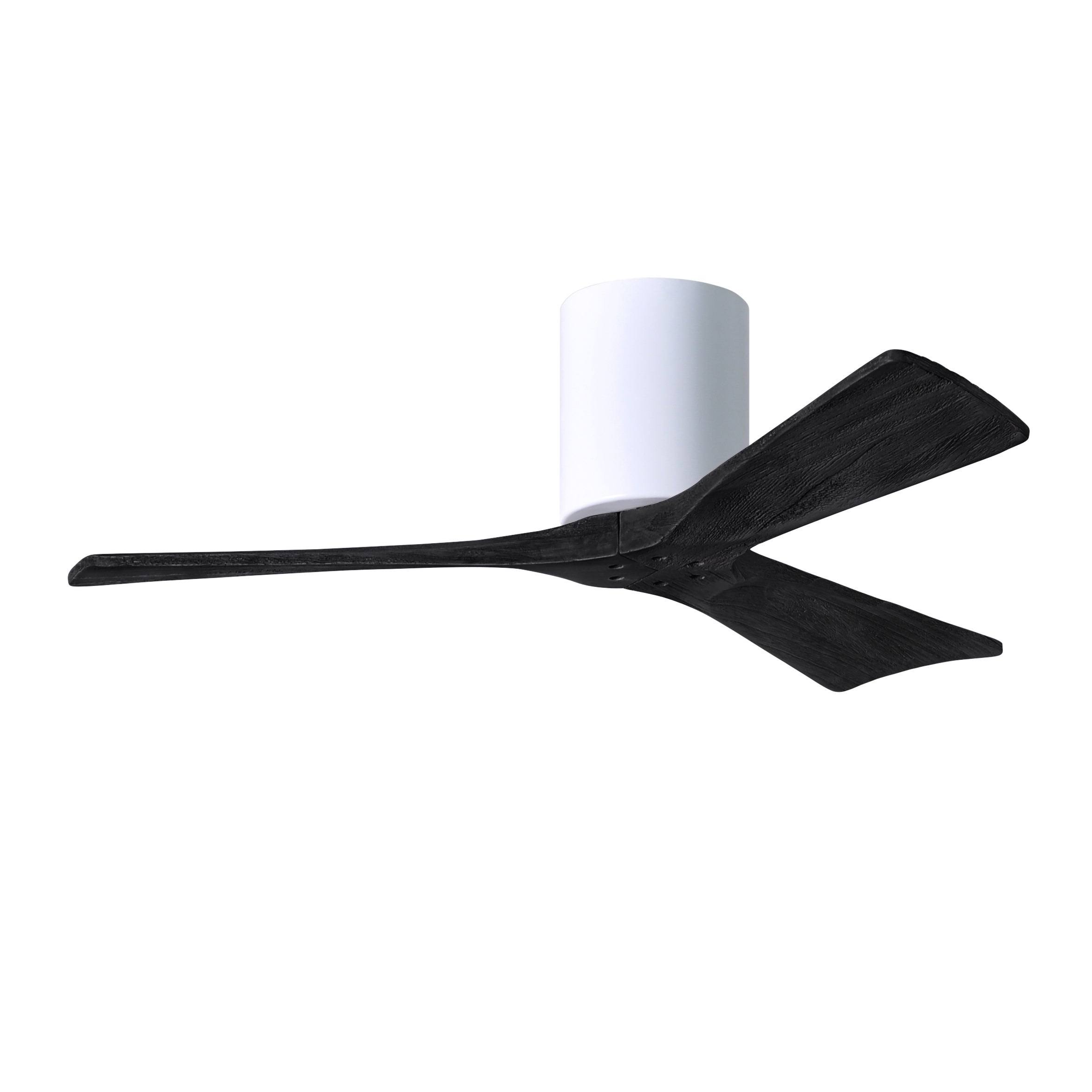 Atlas IR3H-WH-BK-42 Irene Ceiling Fan in White with Matte Black Blades
