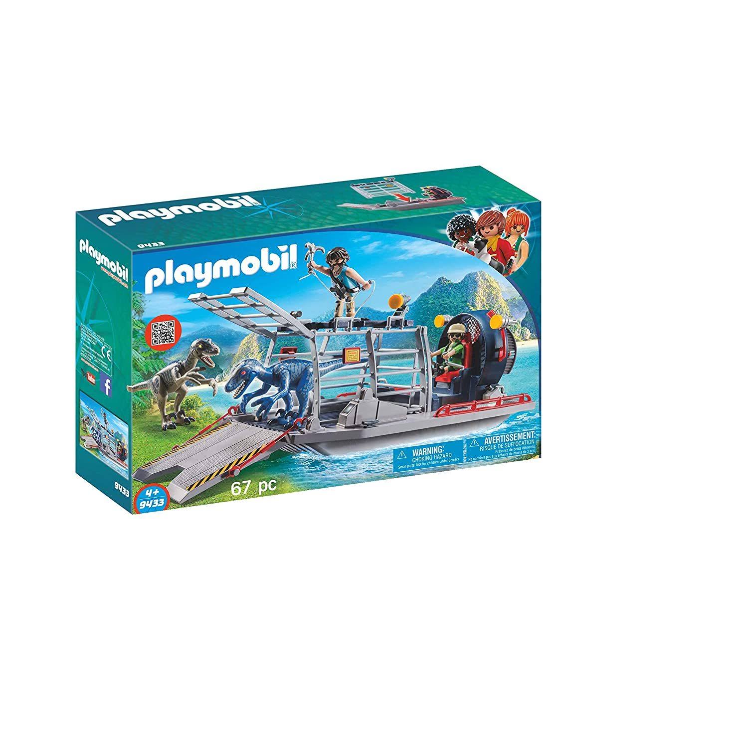 Playmobil Enemy Airboat with Raptor Building Set