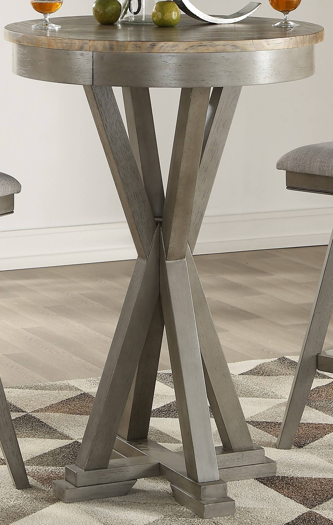 Eci Furniture 1014-79-BPT/BPB Pine Crest Pine/Burnished Gray 42x22 Height Pub Table