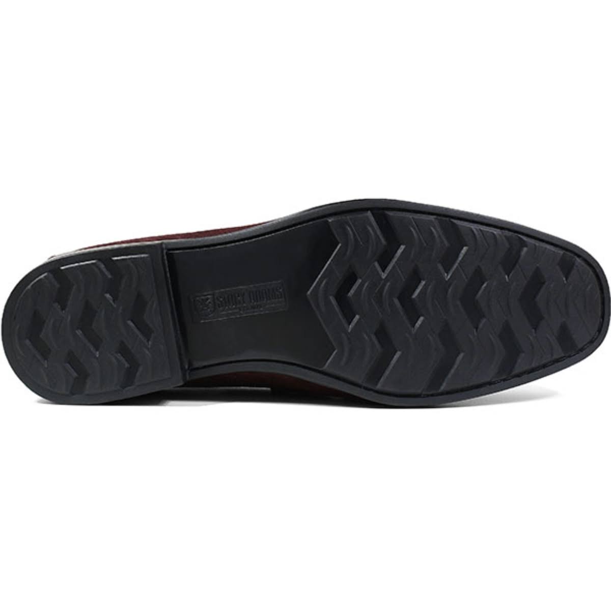 Stacy Adams Men's Norwood Moc Toe Bit Slip-On - Oxblood Suede