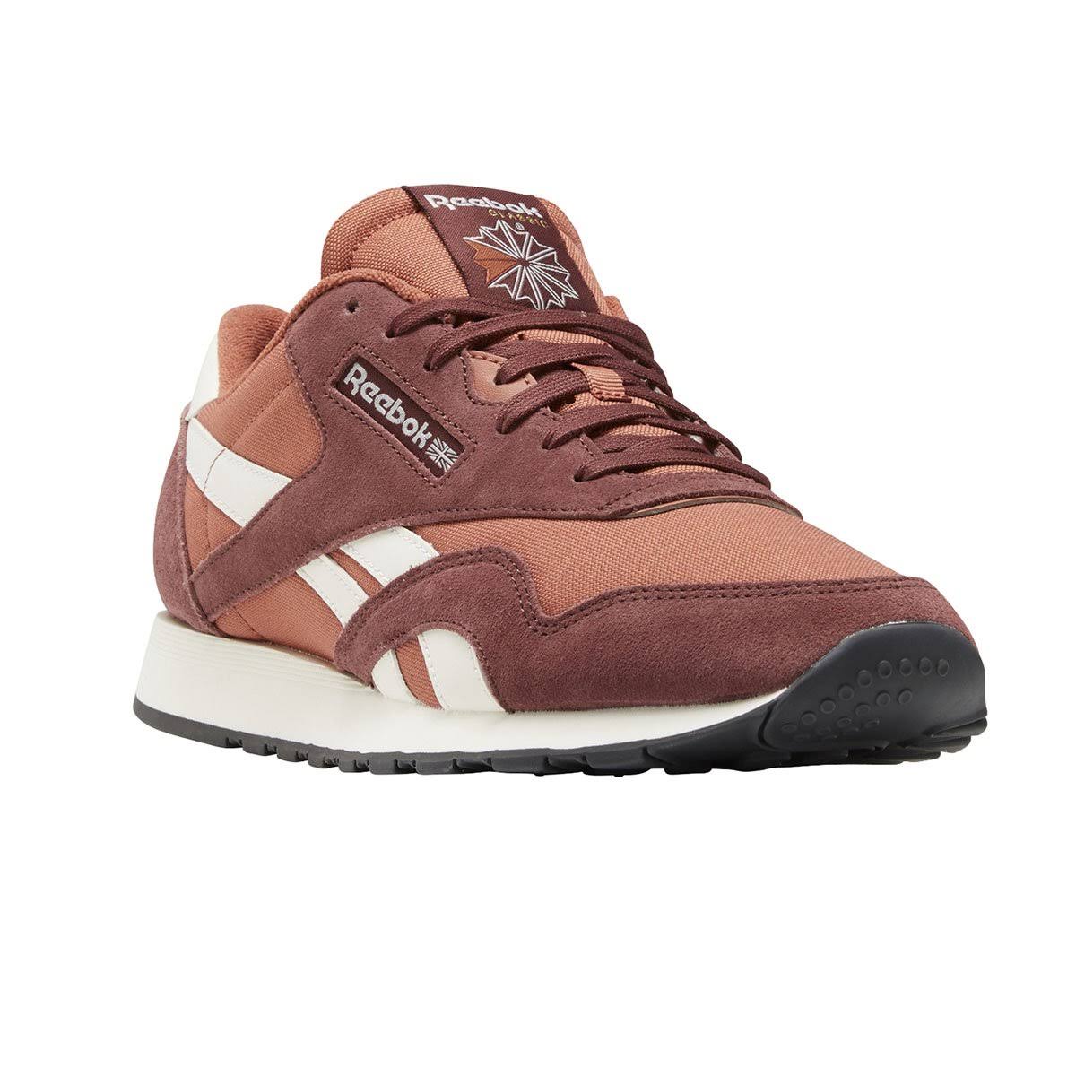 Reebok Men's Classic Nylon Shoes in Red/Baked Earth/Chalk Size 8 - Lifestyle Shoes