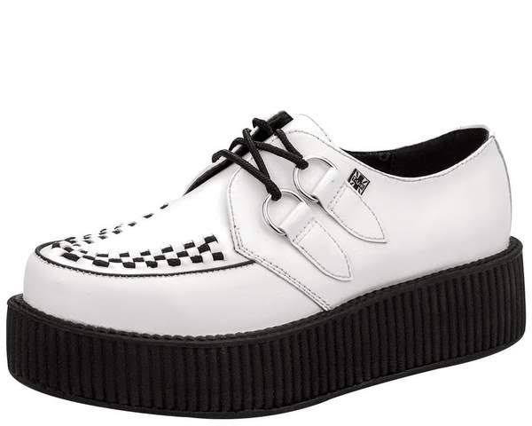 T.U.K. Viva Mondo Creeper Leather White