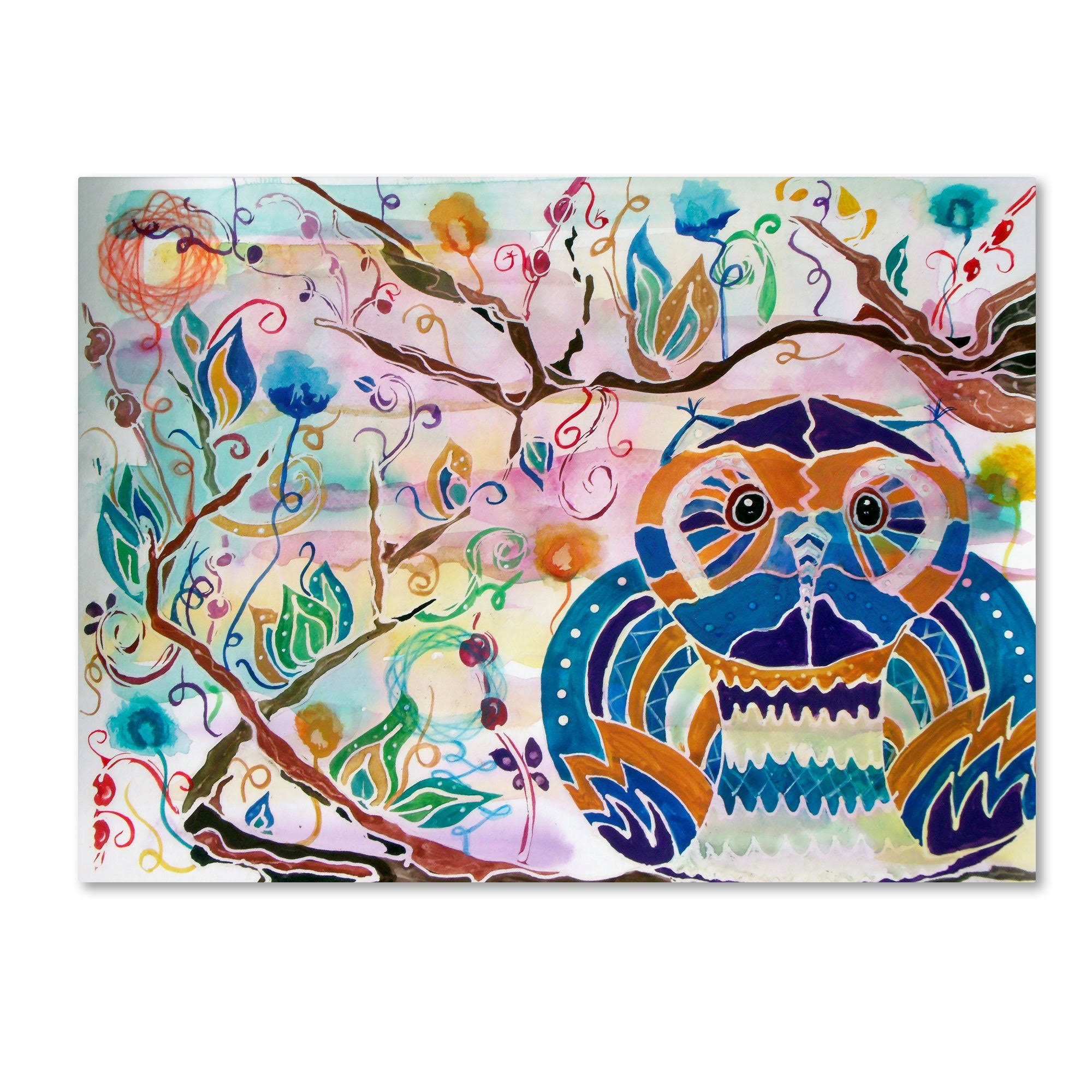 Trademark Art Lauren Moss 'What A Hoot' Gallery-Wrapped Canvas Art