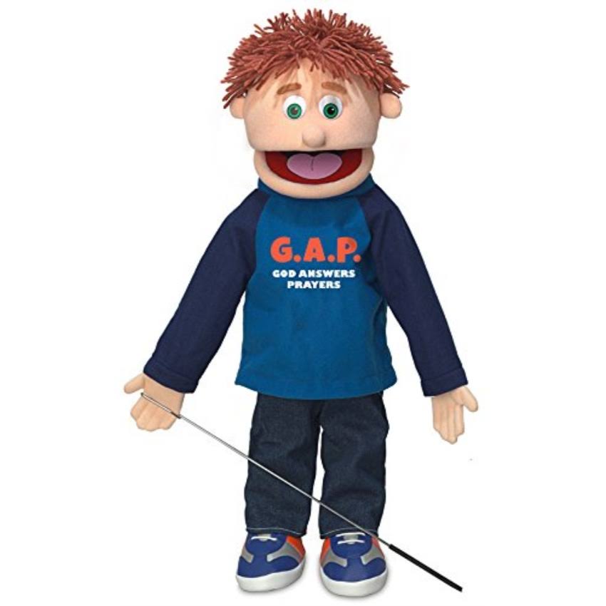 25 God Answers Prayers, Peach Boy, Full Body, Christian Ministry Puppet