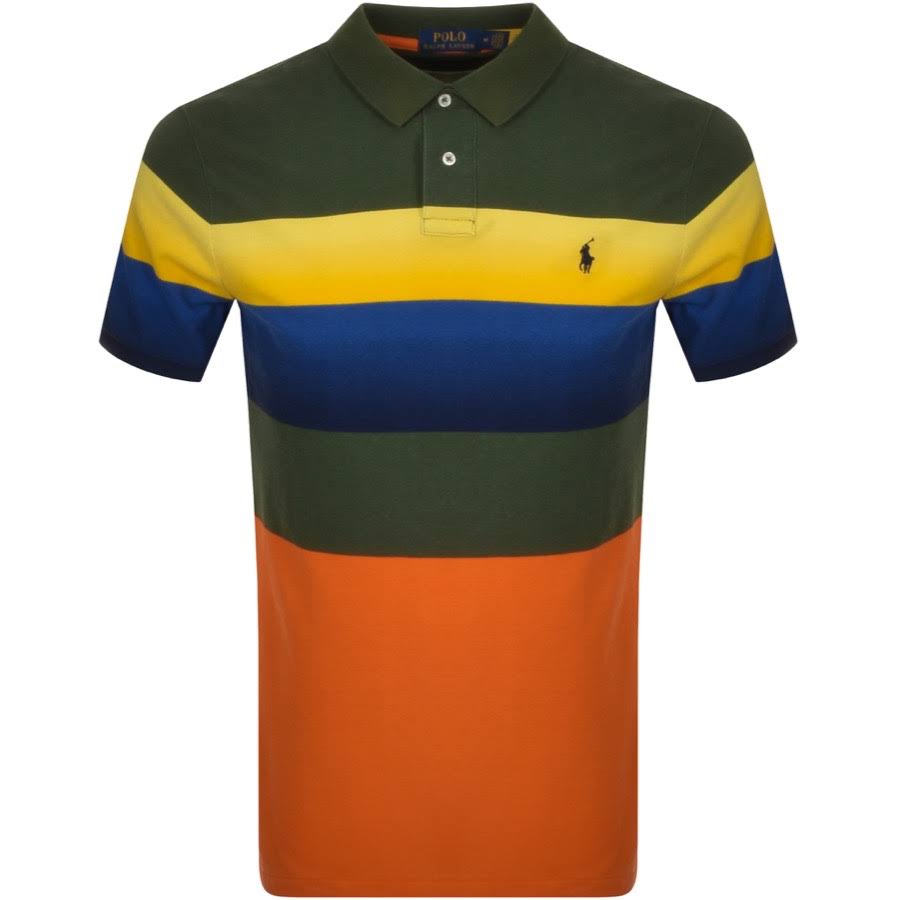 Polo Ralph Lauren Custom Slim Fit Mesh Men's Polo Shirt - Army Multi