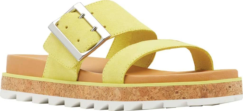 Sorel Womens Roaming Buckle Slide Size 10.5 - Yellow
