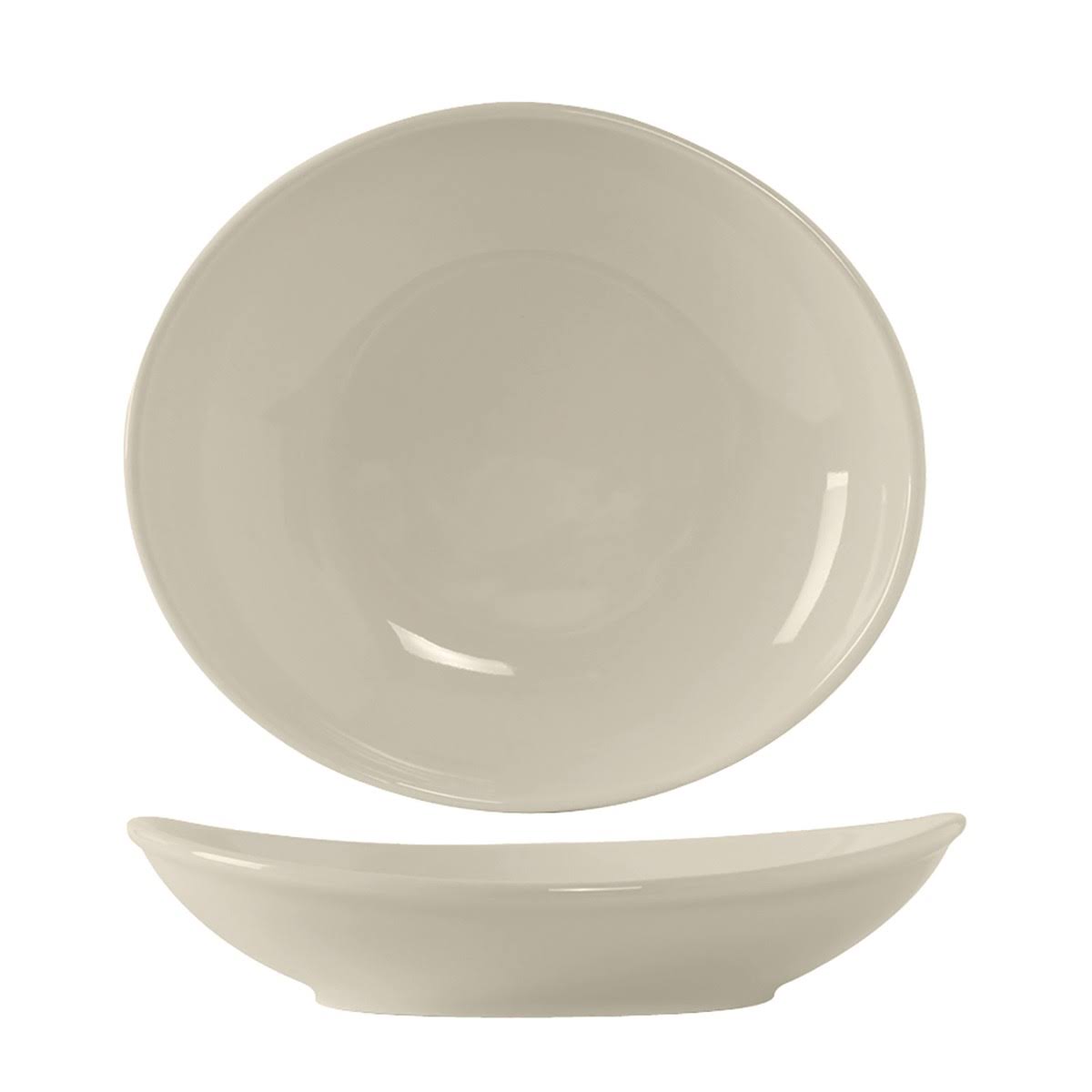 Tuxton China BEB-185J Oval Bowl 18-1/2Oz, Eggshell