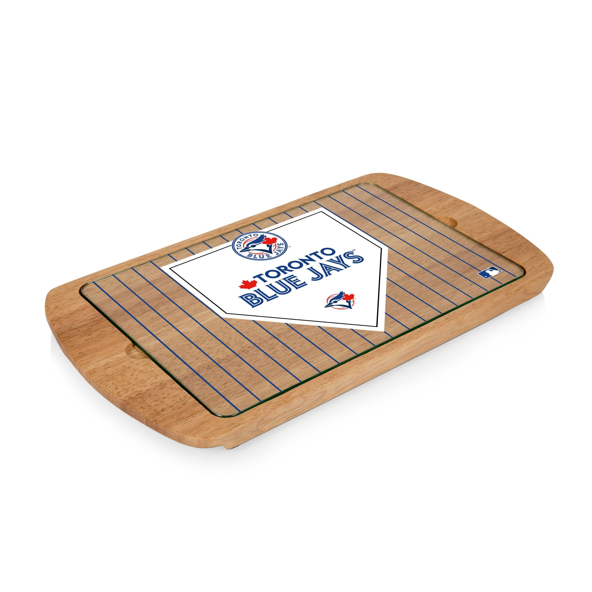Picnic Time Toronto Blue Jays Billboard Glass Top Serving Tray