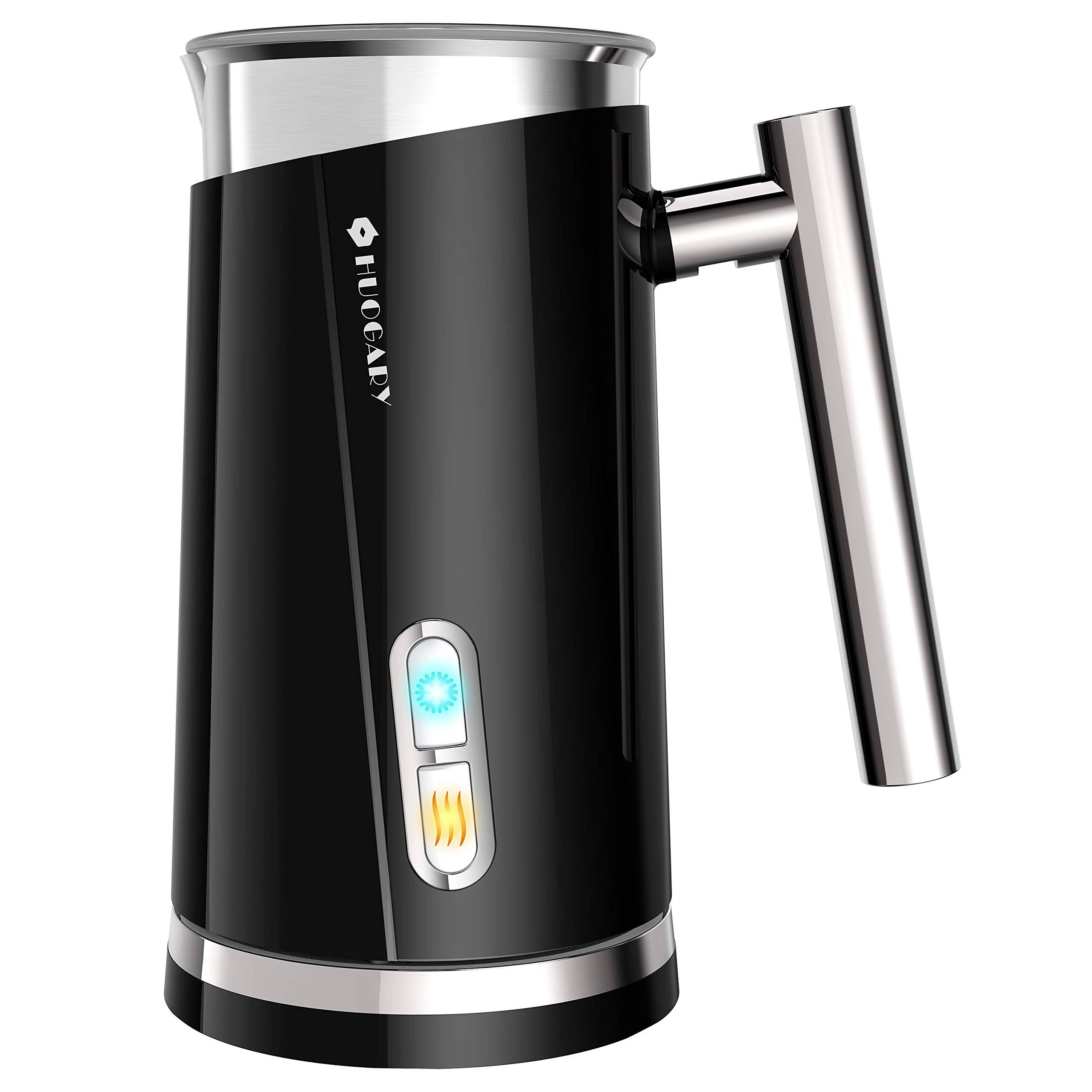 Huogary Milk Frother, Electric Milk Warmer, Stainless Steel Milk Steamer,Automatic Milk Frother Heater u0026 Silent Cold Milk Fo